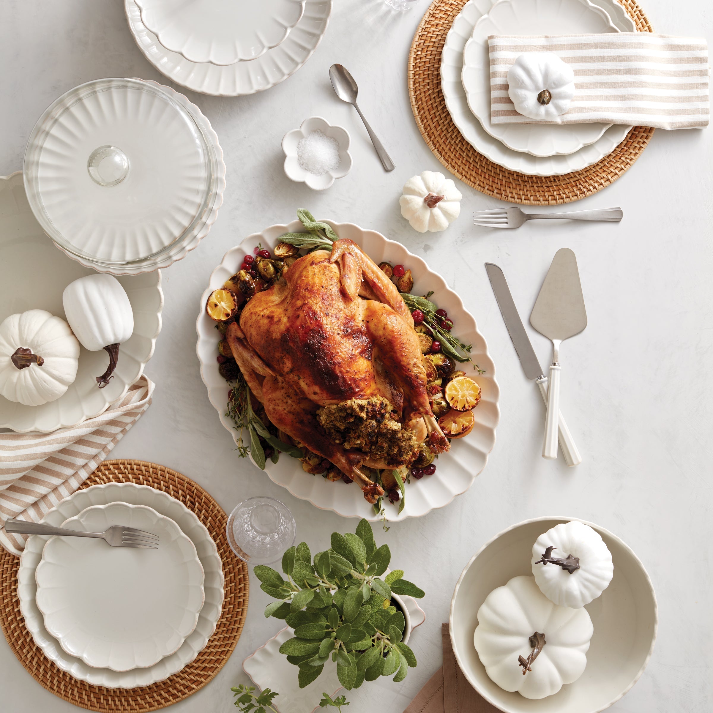 Lenox Premium French Perle Scallop White 12-Piece Dinnerware Set - Image 5