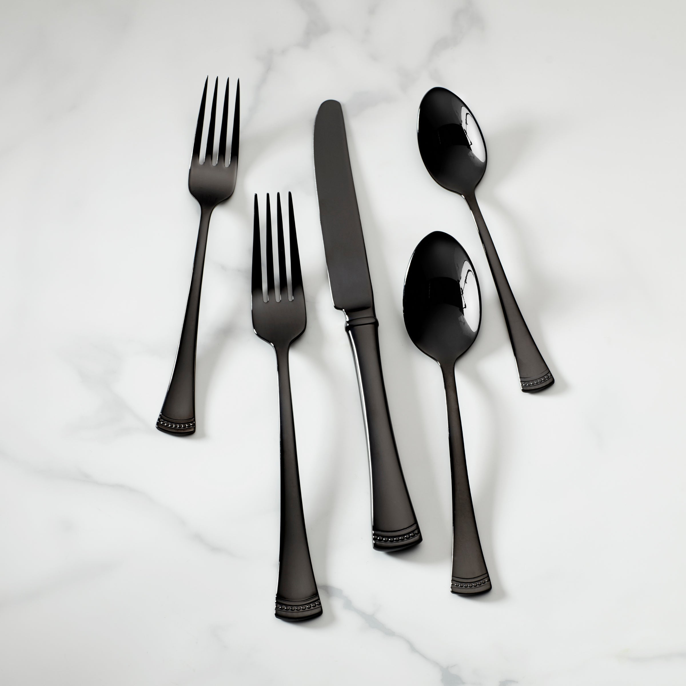 Lenox Premium Portola Black Mirror 20-Piece Flatware Set
