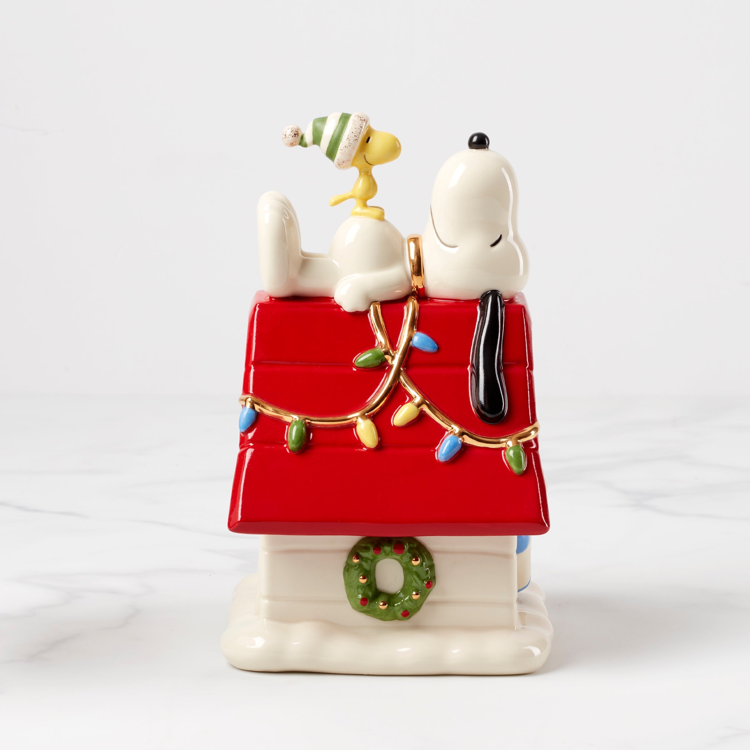 Lenox Premium Snoopy Christmas Covered Candy Dish - Image 2