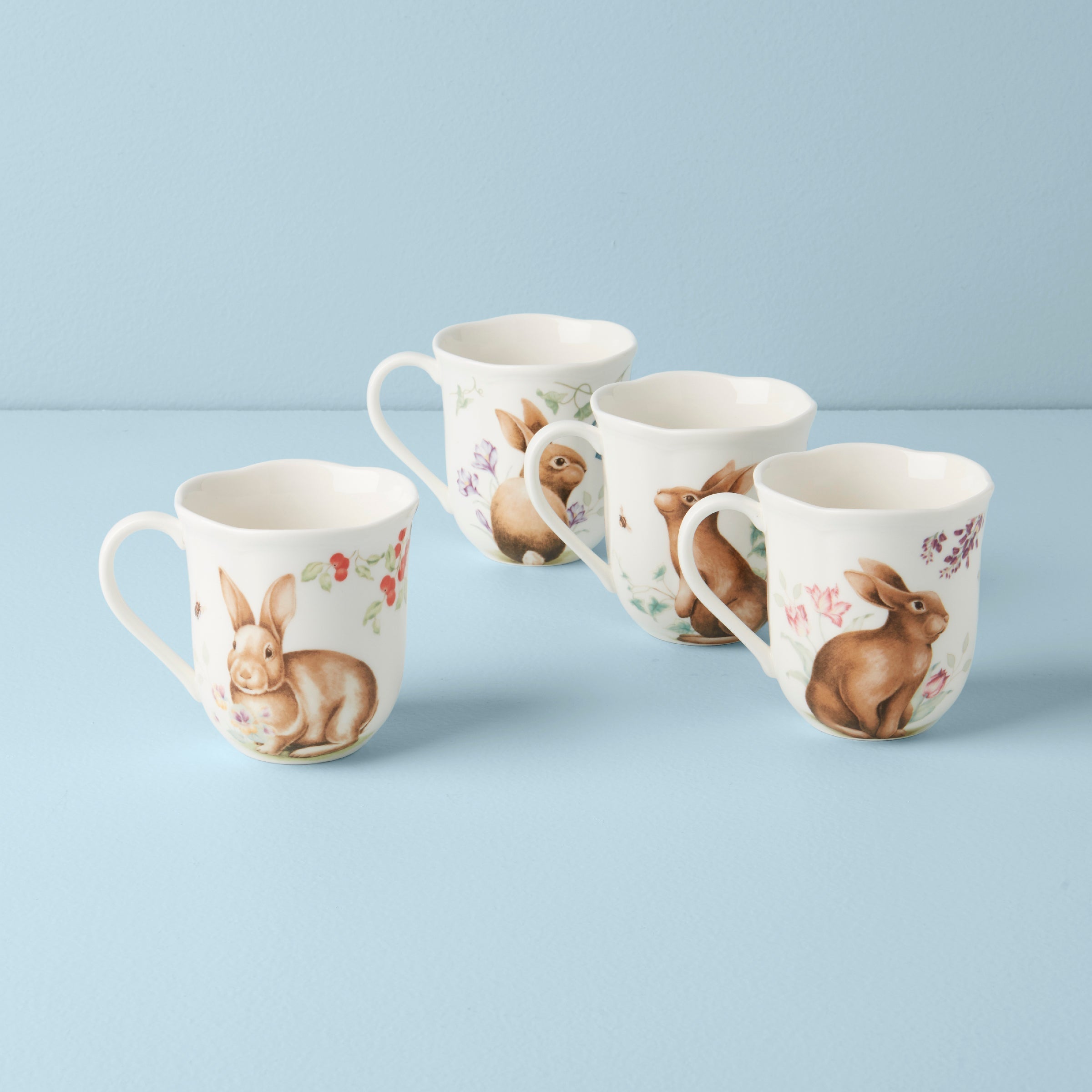 Lenox Premium Butterfly Meadow Bunny Mugs, Set of 4 - Image 2