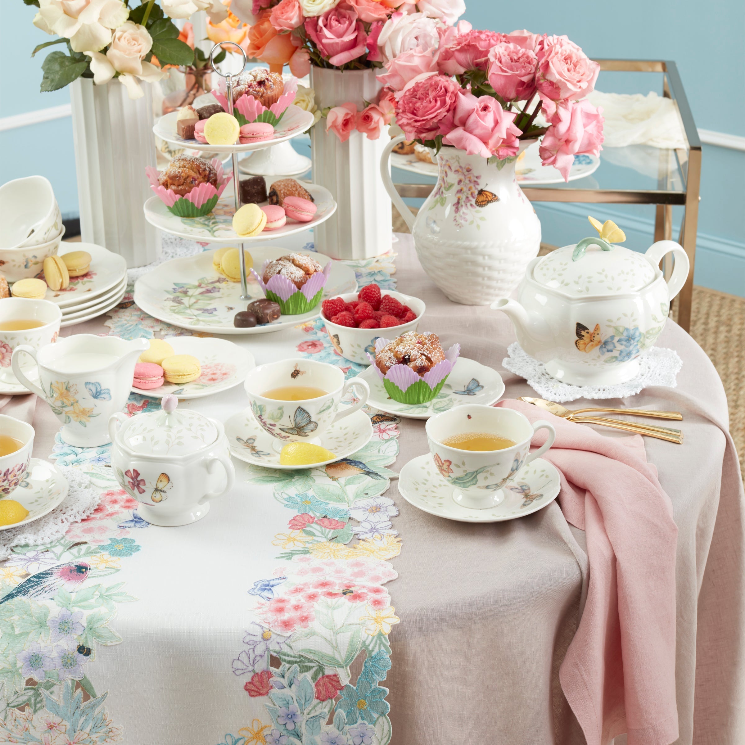 Lenox Premium Butterfly Meadow Flutter Table Runner - Image 2