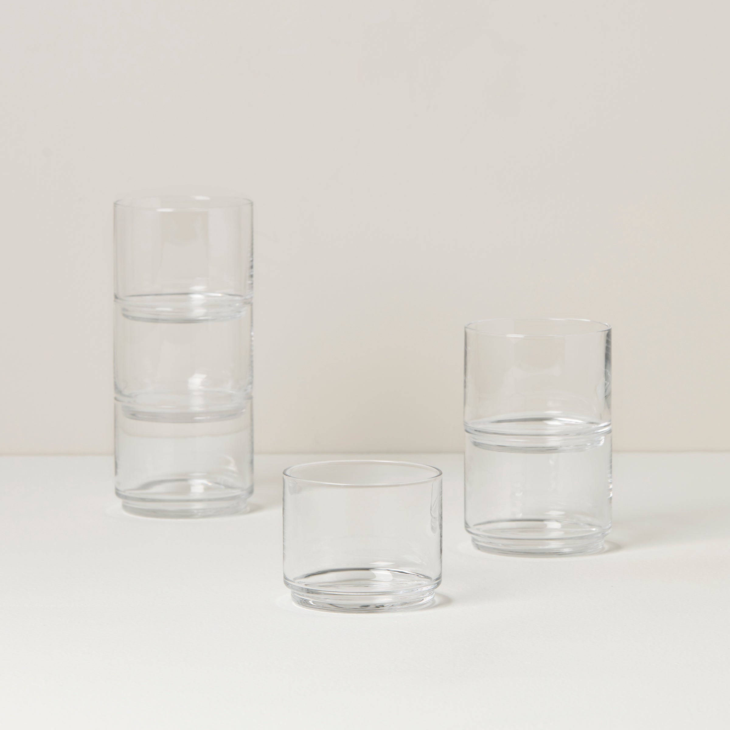 Lenox Premium Tuscany Classics Stackable Clear Short Glasses, Set of 6