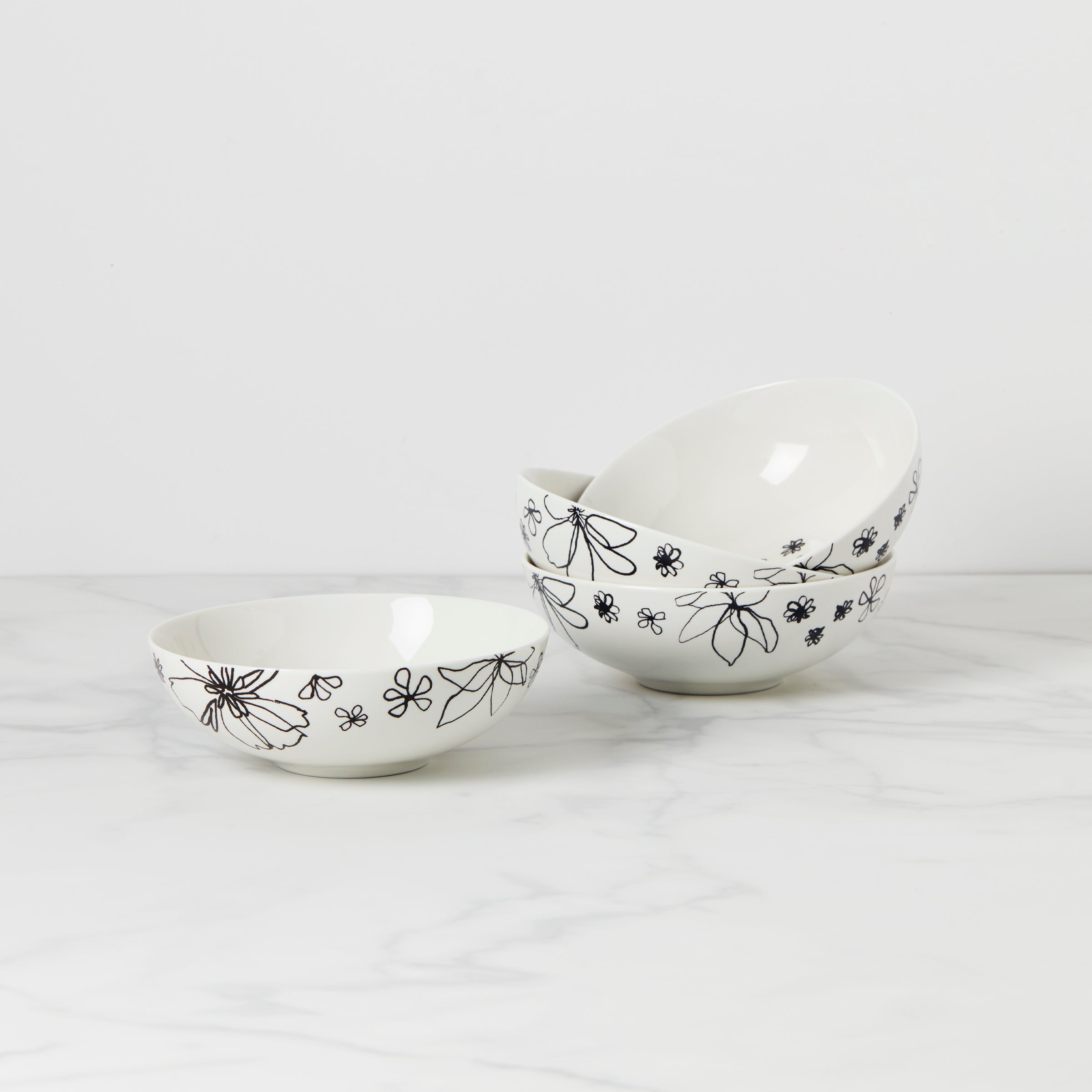 Lenox Premium Garden Doodle Cereal Bowls, Set of 4