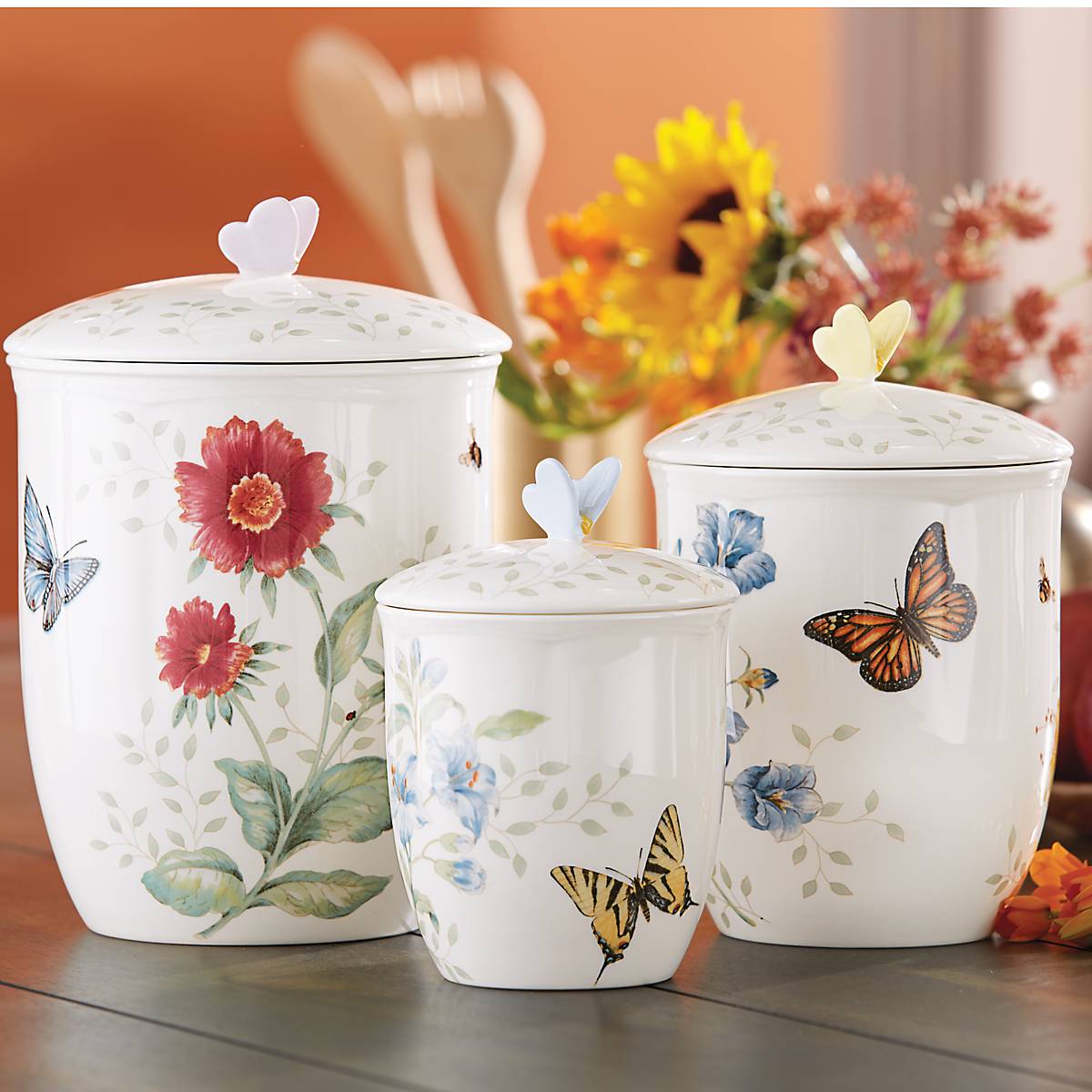 Lenox Premium Butterfly Meadow 3-Piece Canister Set - Image 2