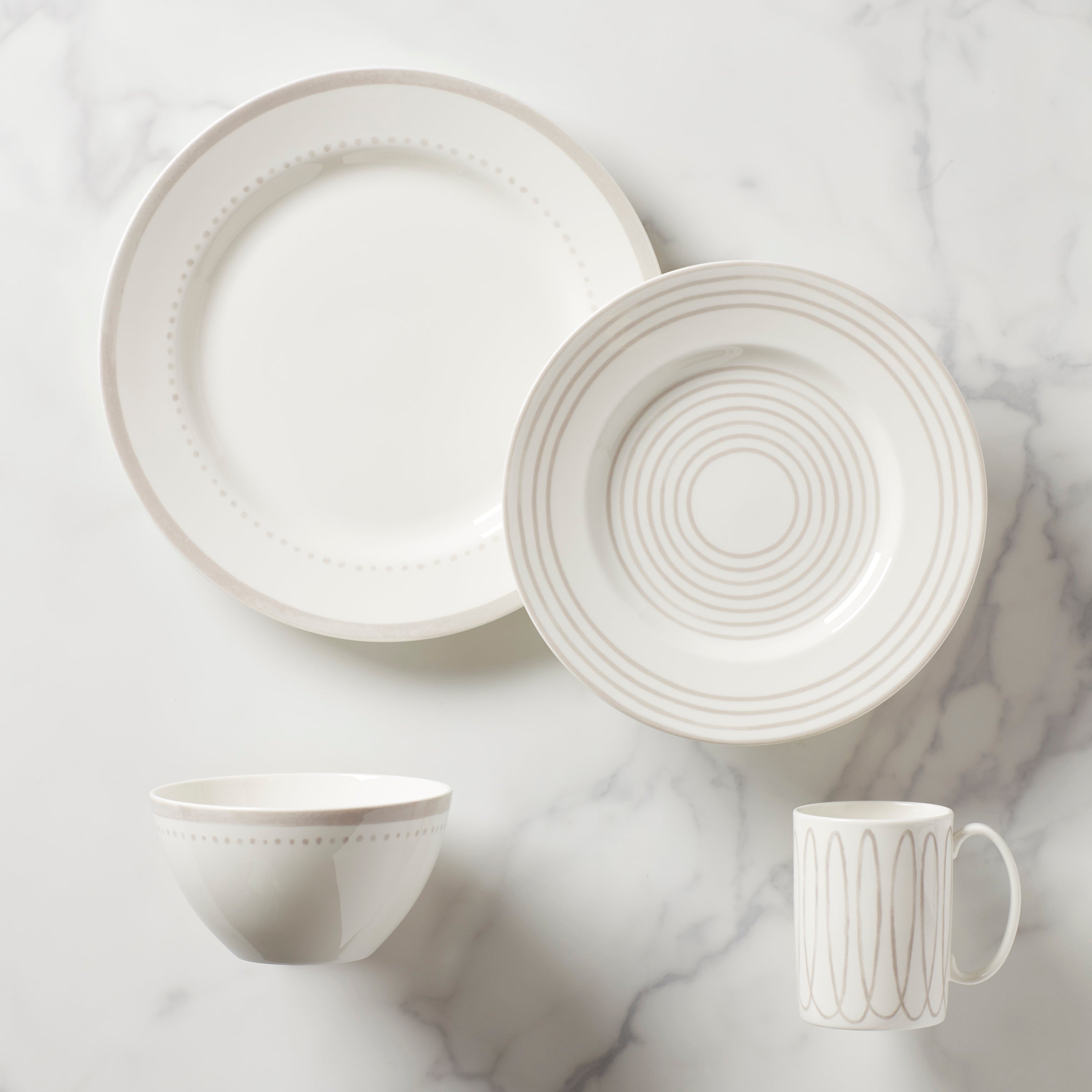Lenox Premium Charlotte Street Grey West 4-Piece Place Setting