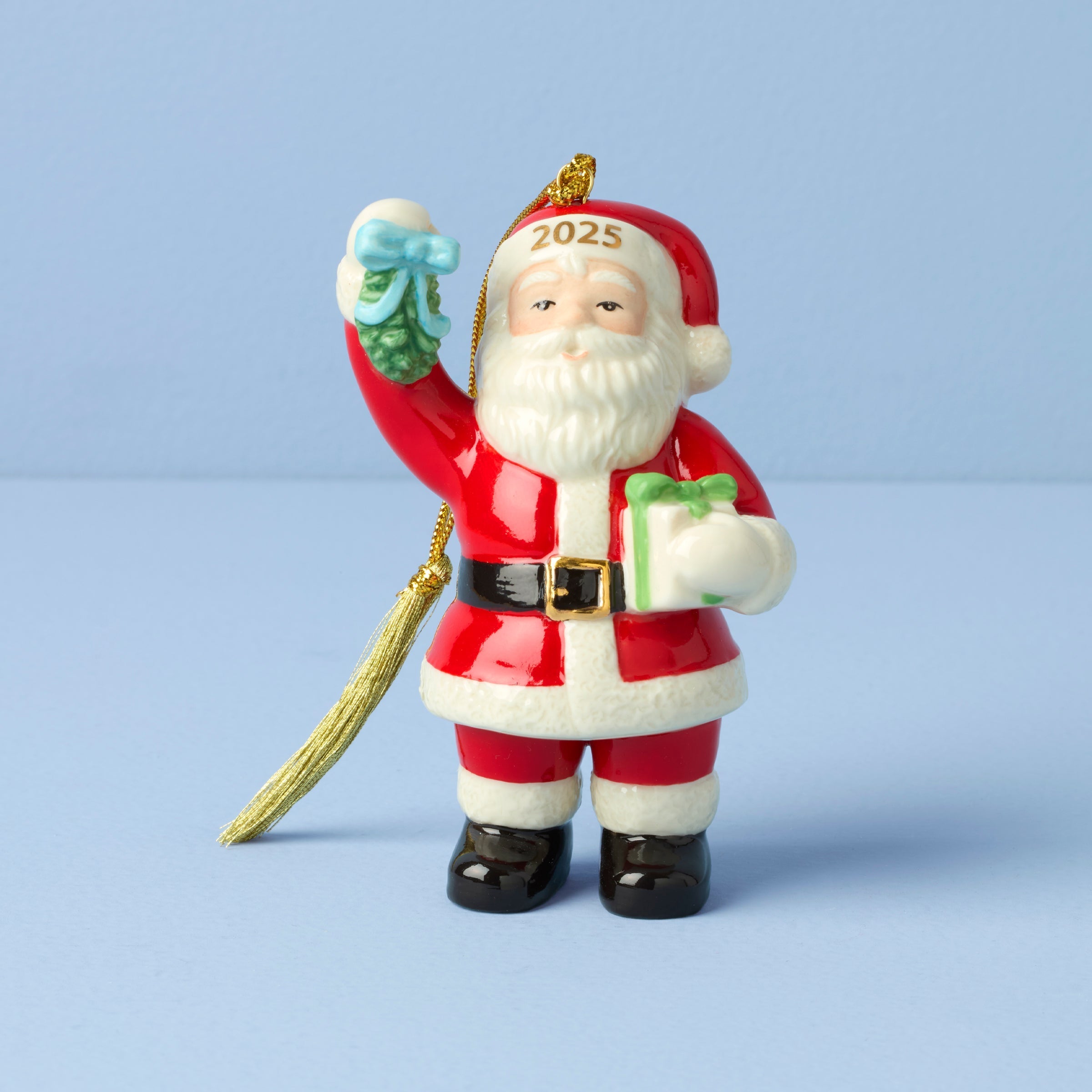 Lenox Premium 2026 Santa with Mistletoe Ornament