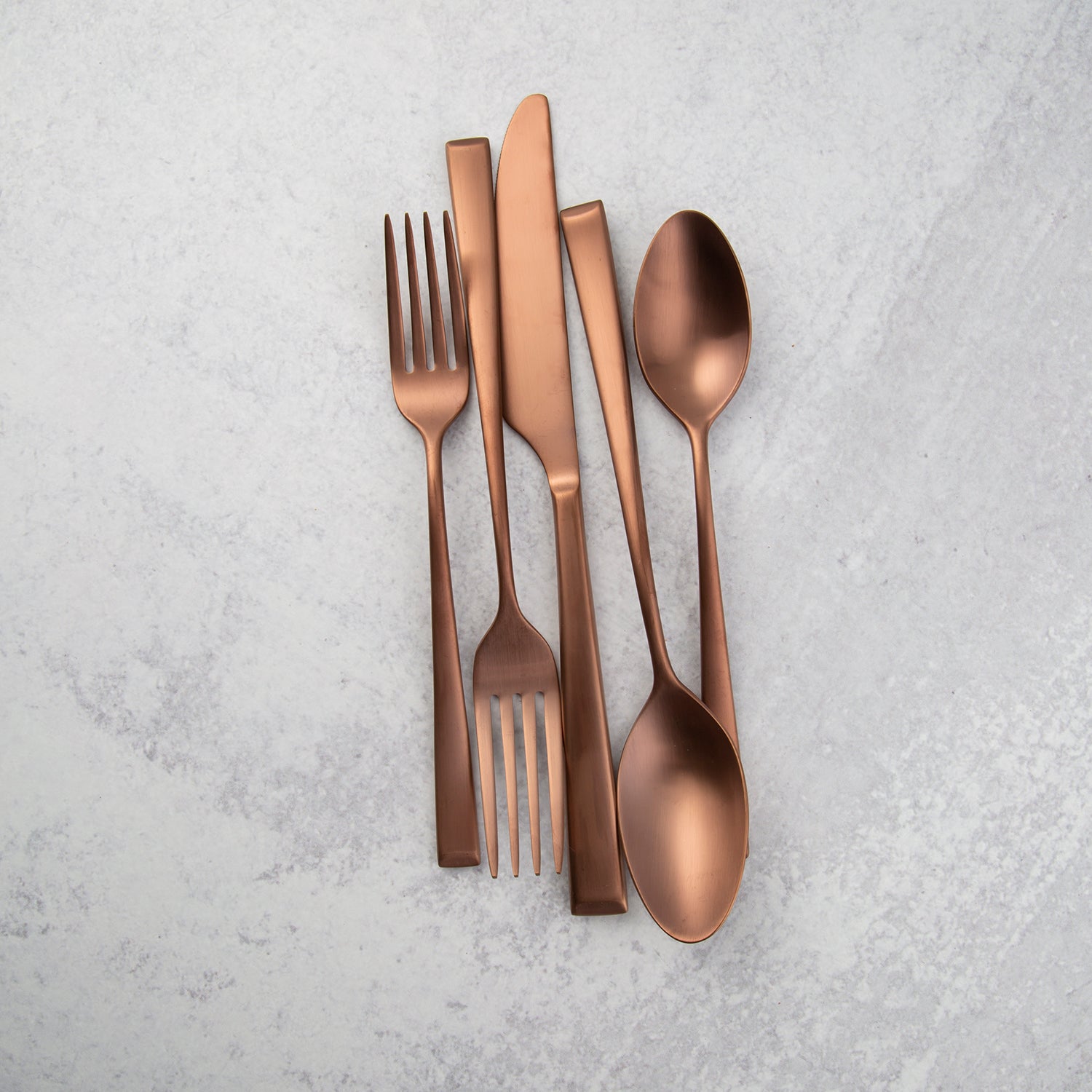Lenox Premium Marlise Copper Satin 20-Piece Flatware Set - Image 3