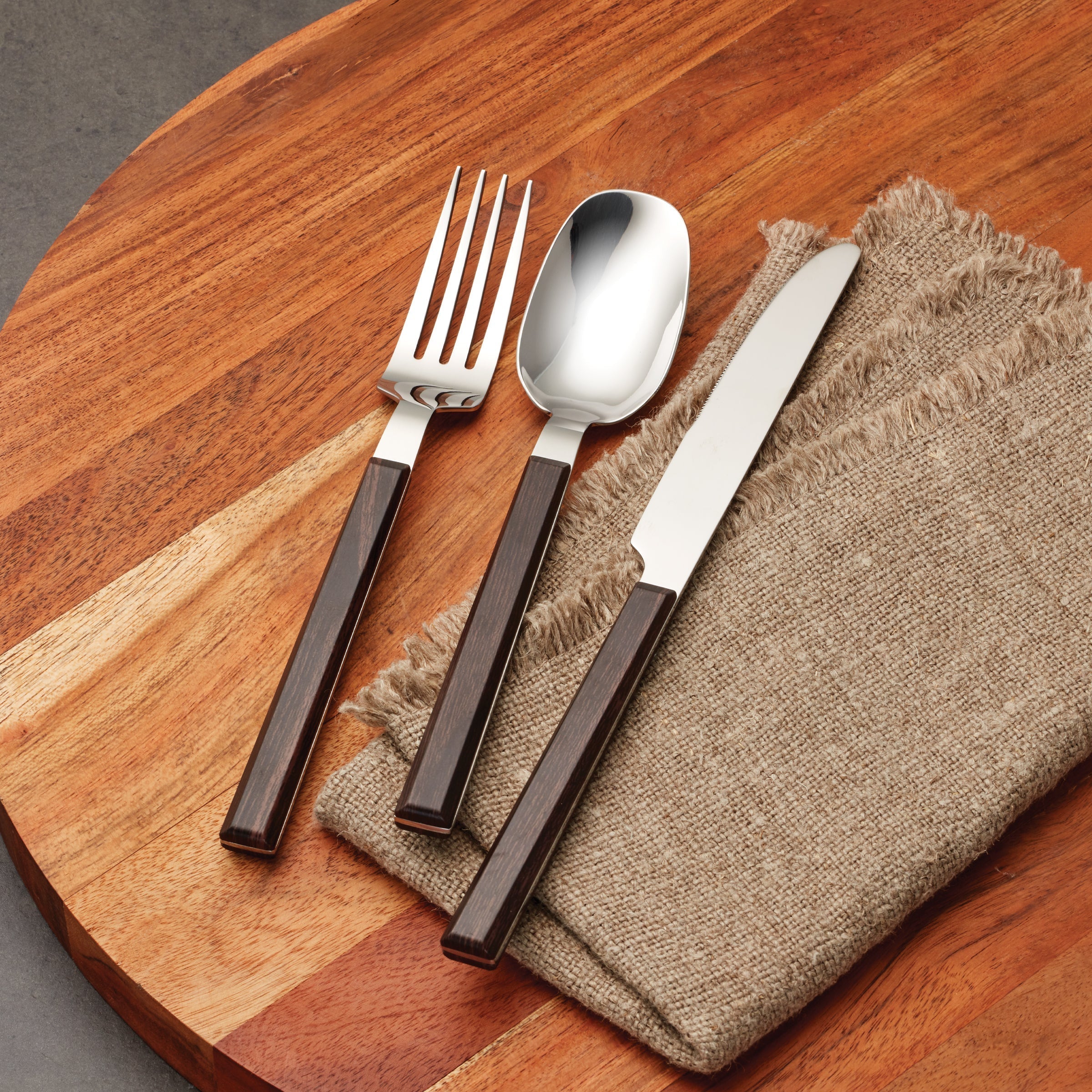 Lenox Premium Henley Brown 16-Piece Flatware Set - Image 2