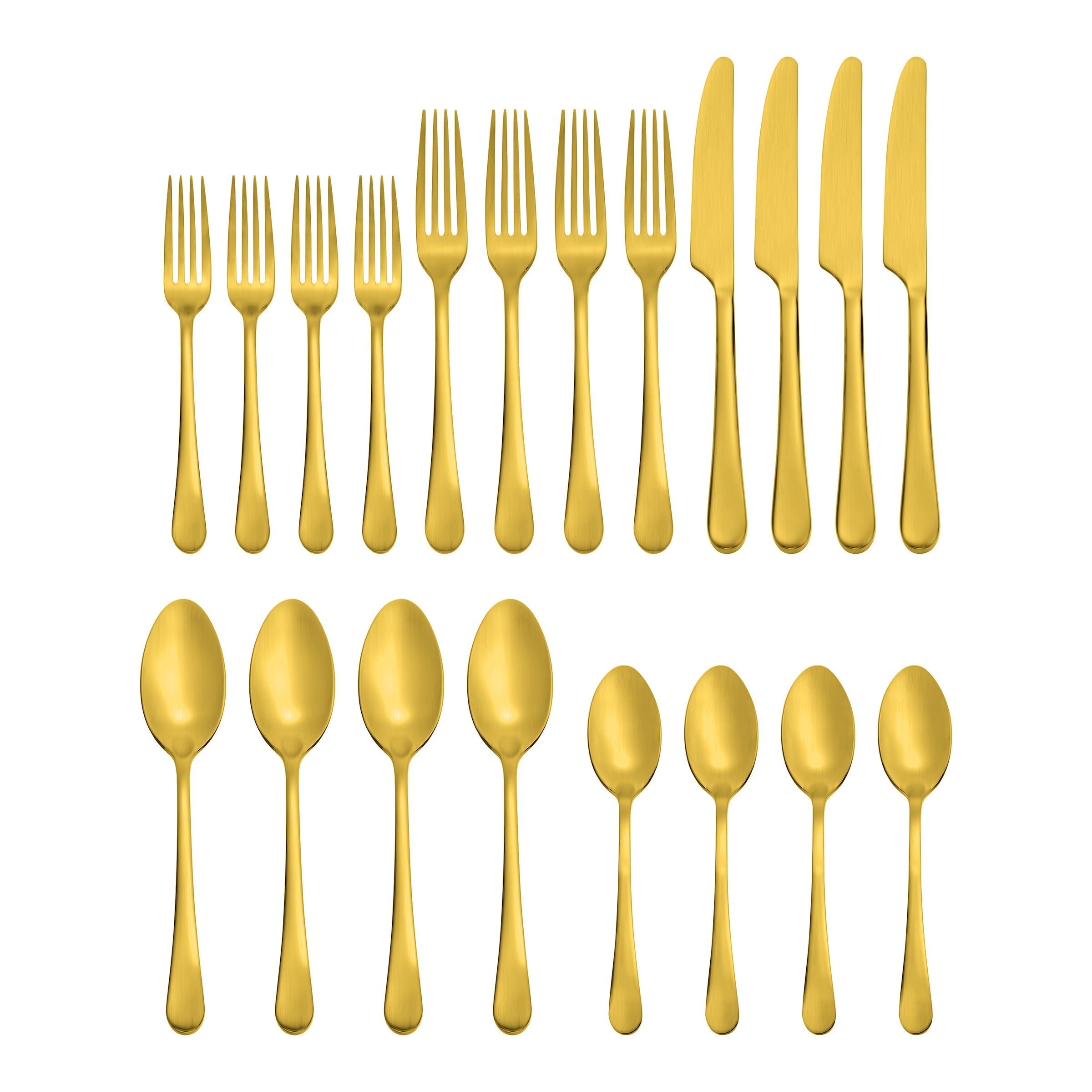 Lenox Premium Mirabella Gold Titanium Satin 20-Piece Flatware Set - Image 4