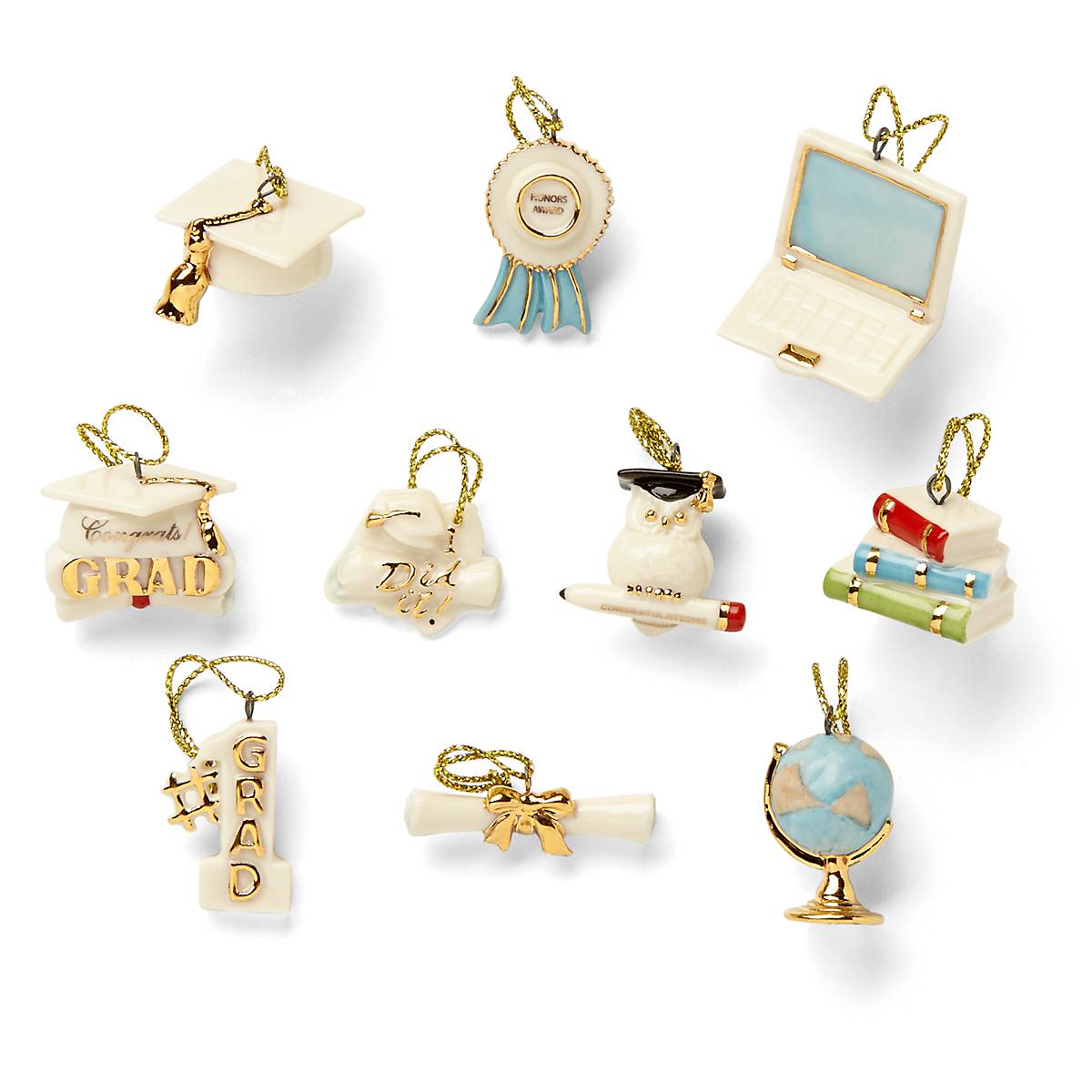 Lenox Premium Graduation 10-Piece Mini Ornament Set - Image 3
