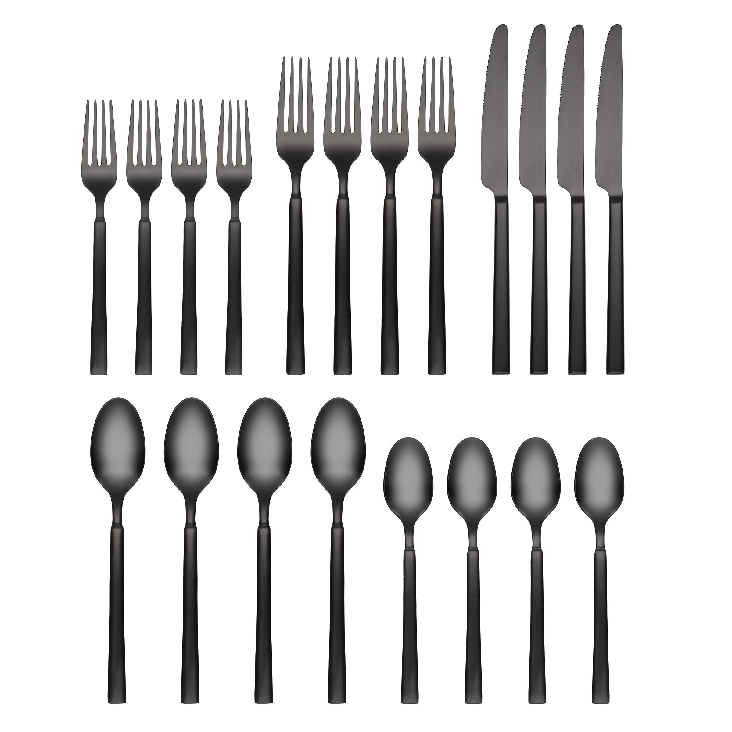 Lenox Premium Gailann Black Satin 20-Piece Flatware Set - Image 2