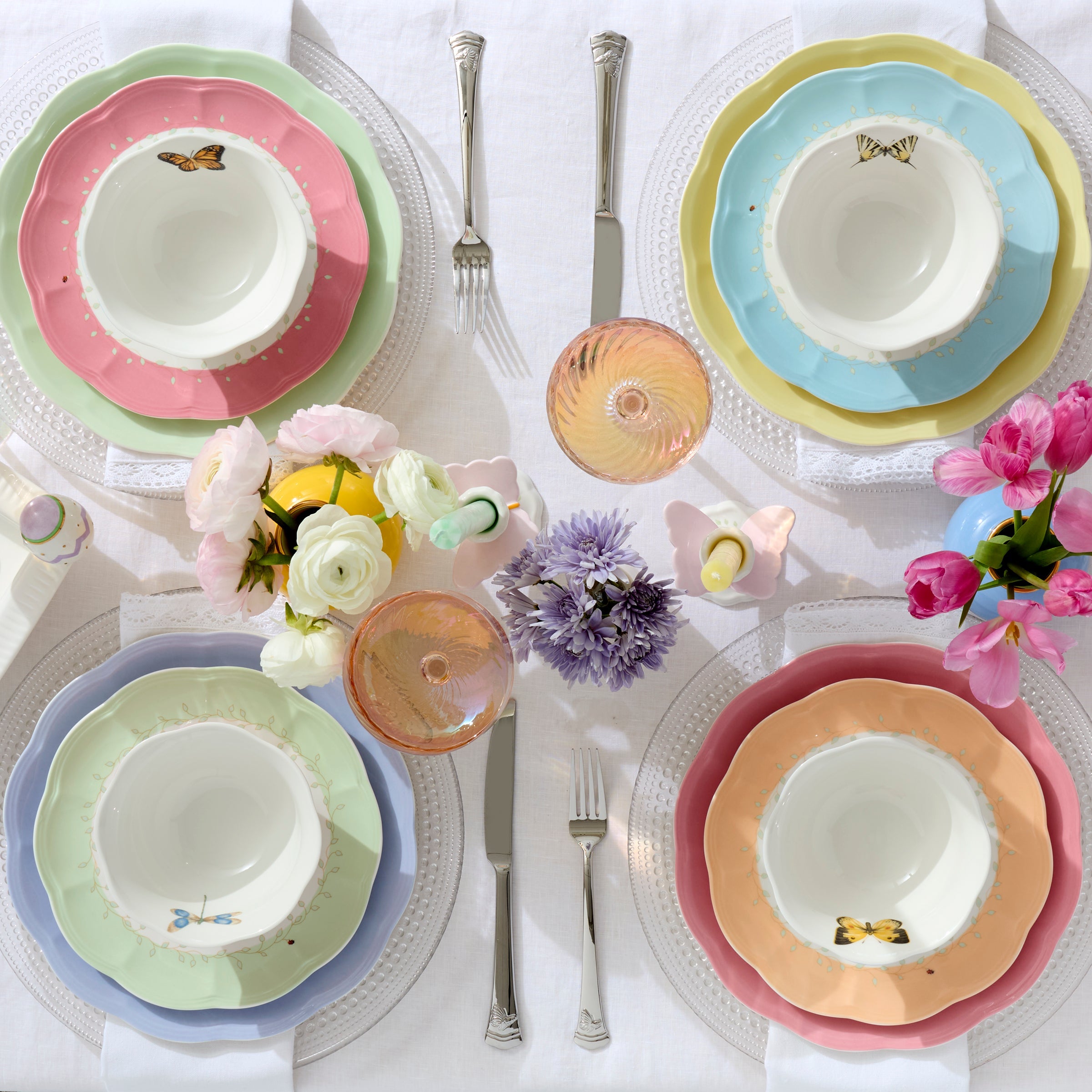 Lenox Premium Butterfly Meadow Colors 18-Piece Dinnerware Set - Image 3