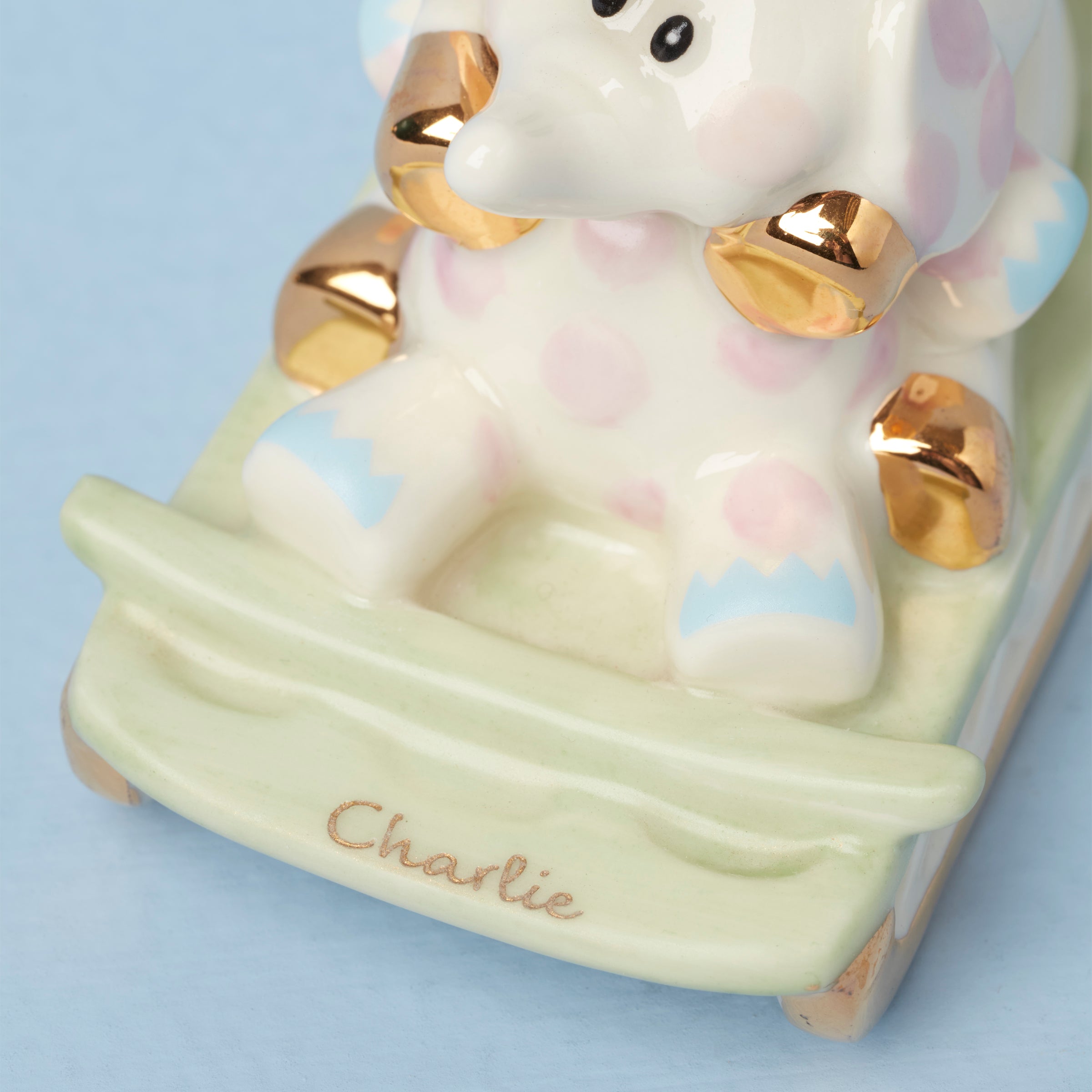 Lenox Premium Personalized Rudolph with Misfit Elephant Ornament - Image 3