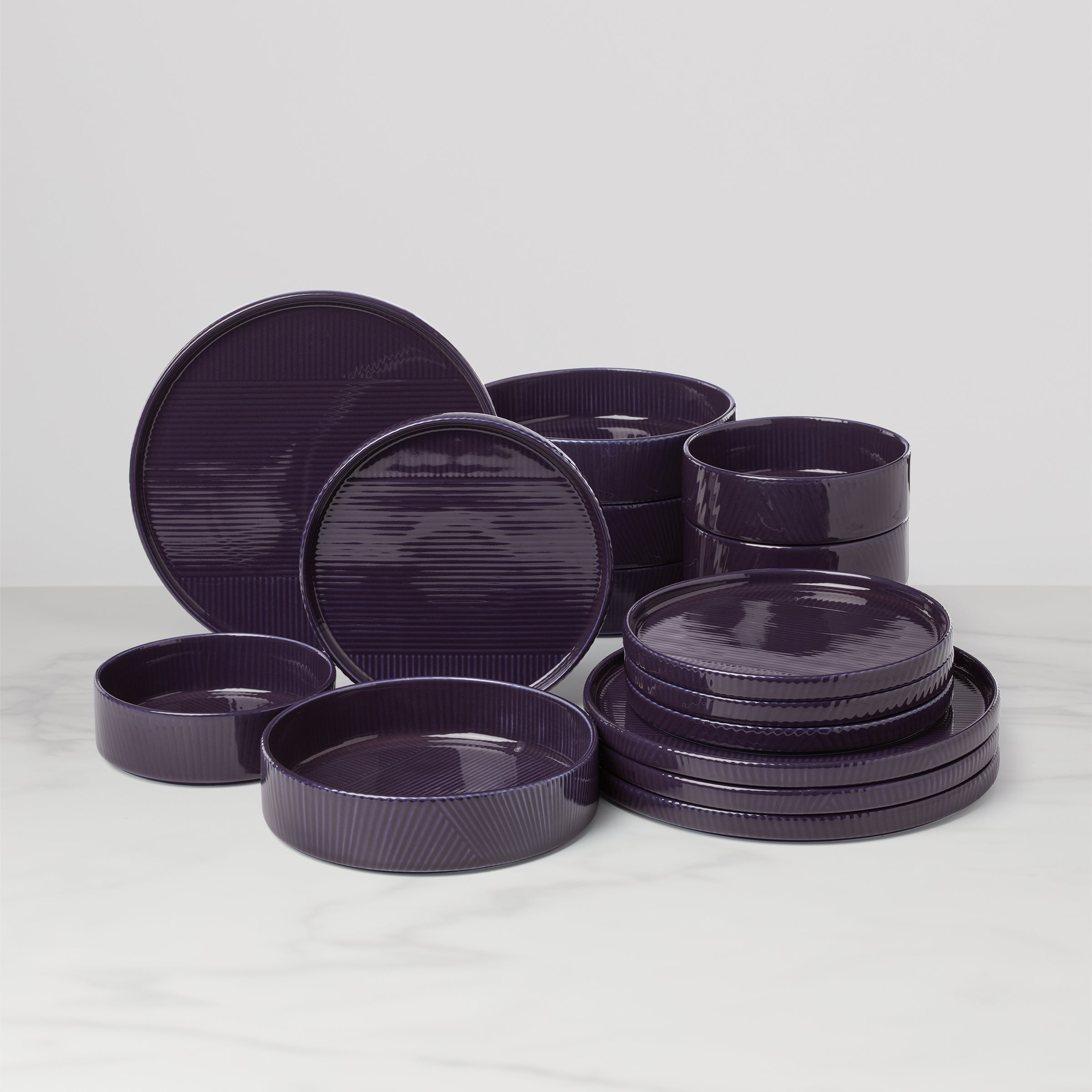 Lenox Premium Modulus Nightshade 16-Piece Dinnerware Set