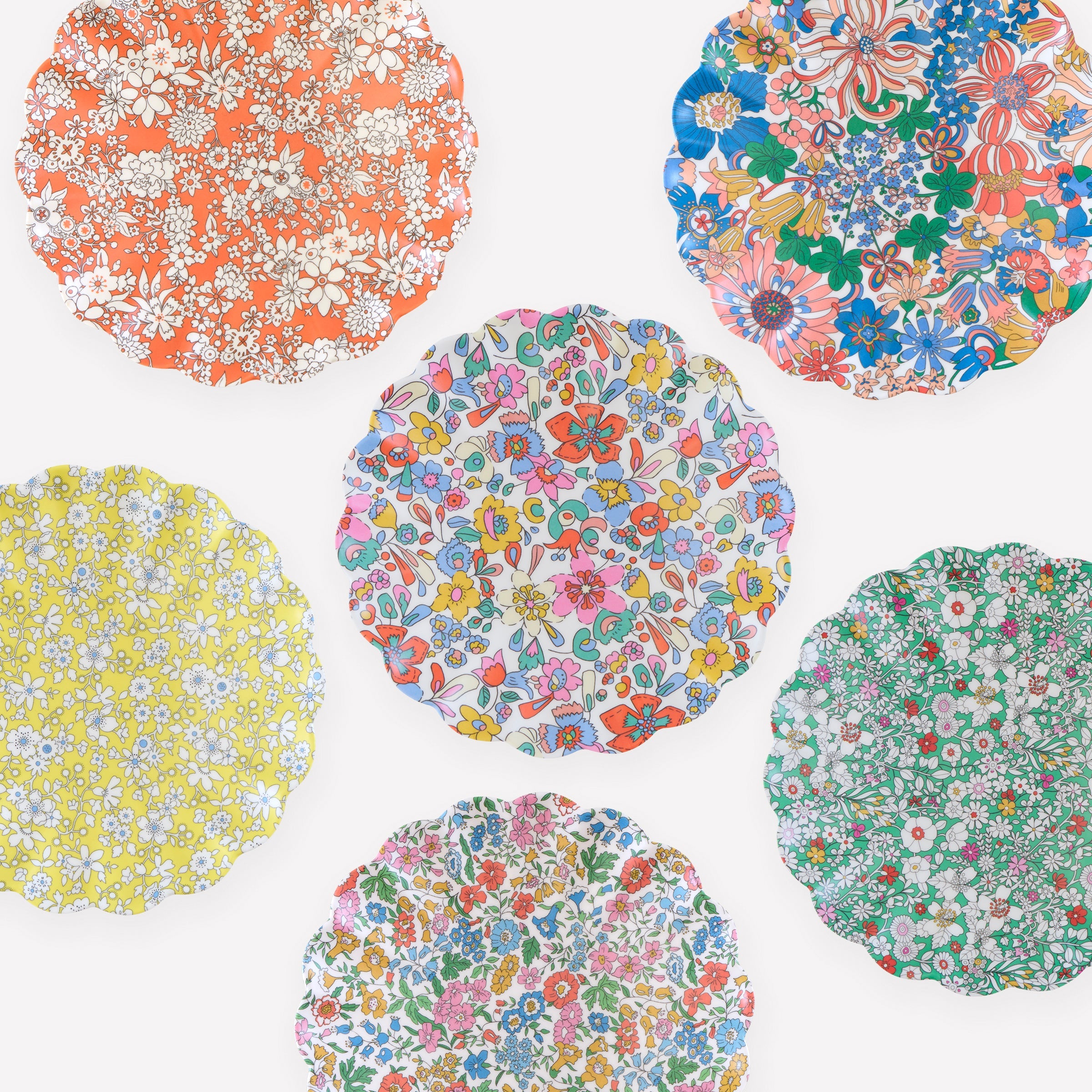 Lenox Premium Meri Meri x Liberty Garden Party Small Plates, Set of 6