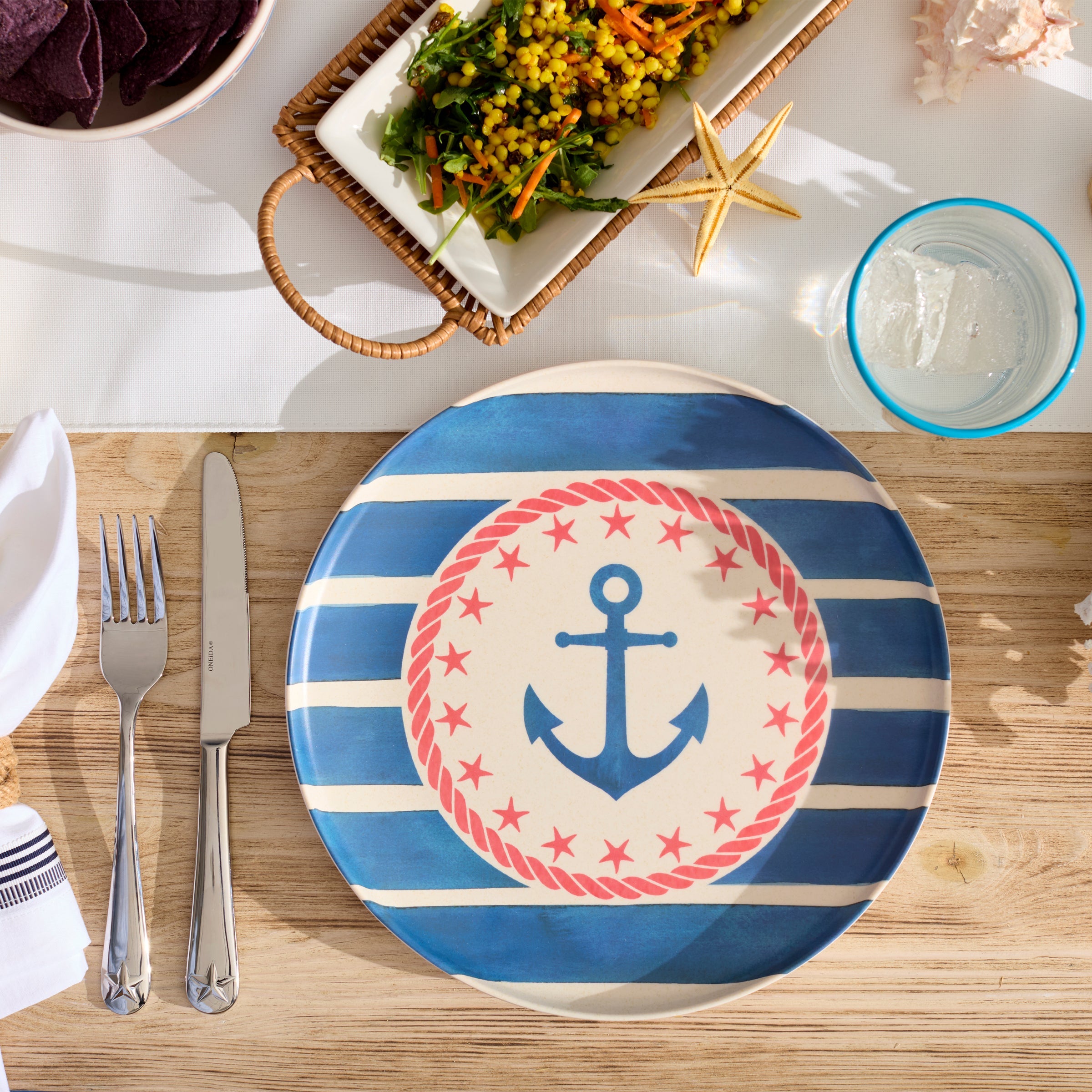 Lenox Premium 24 Seven Melamine Aweigh We Go 18-Piece Dinnerware Set - Image 4