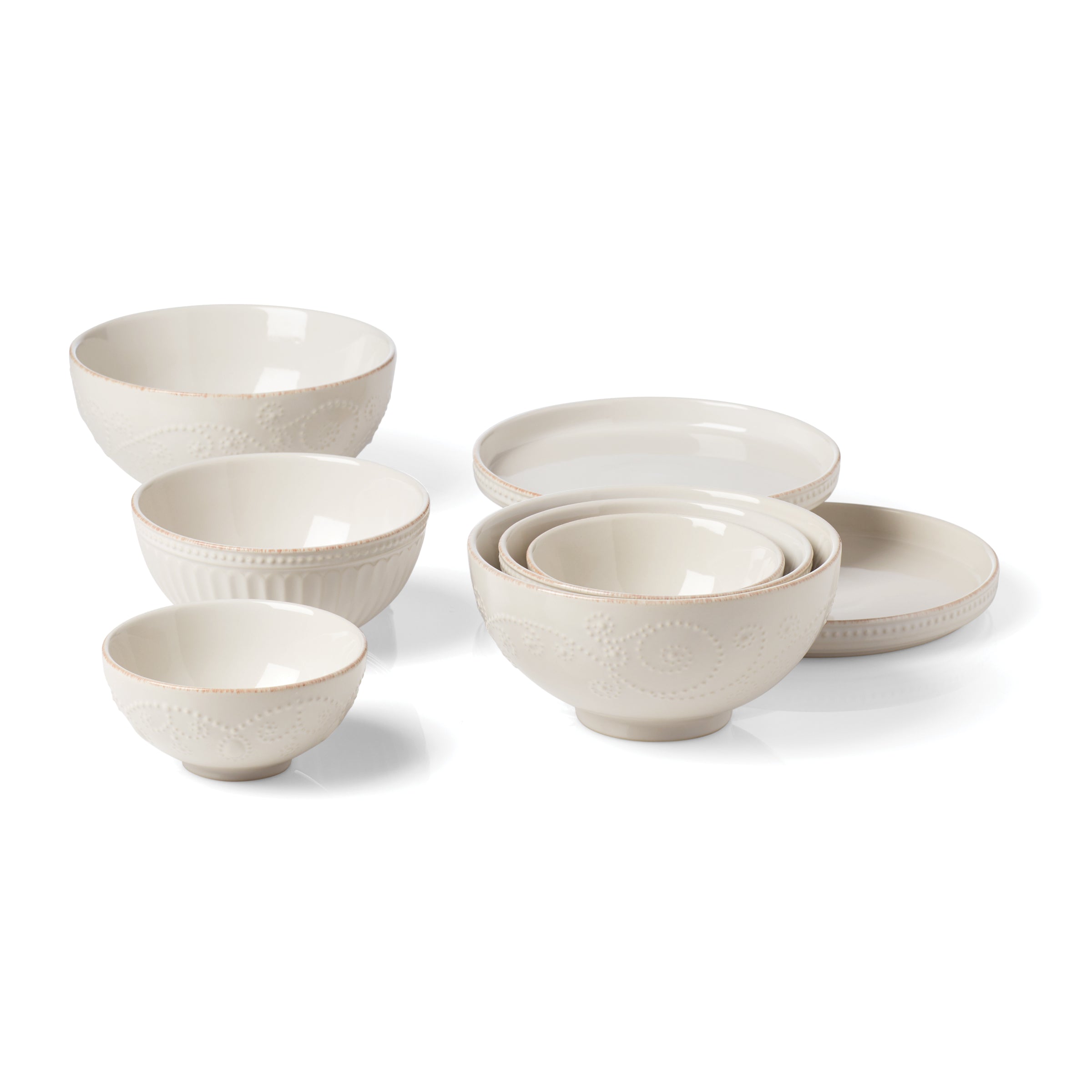 Lenox Premium French Perle Luna 8-Piece Nesting Dinnerware Set - Image 3