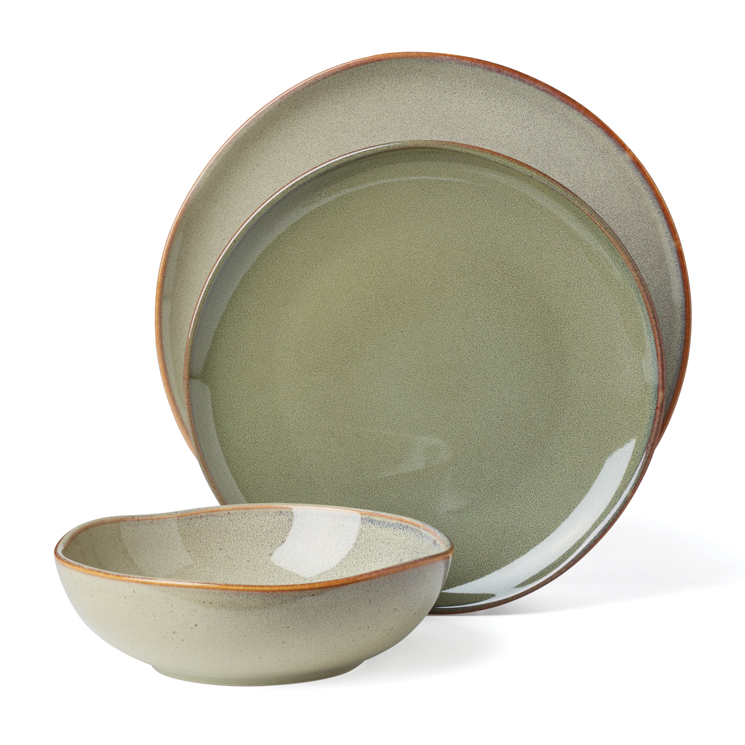 Lenox Premium Organic Shades Sage Green 12-Piece Dinnerware Set - Image 5
