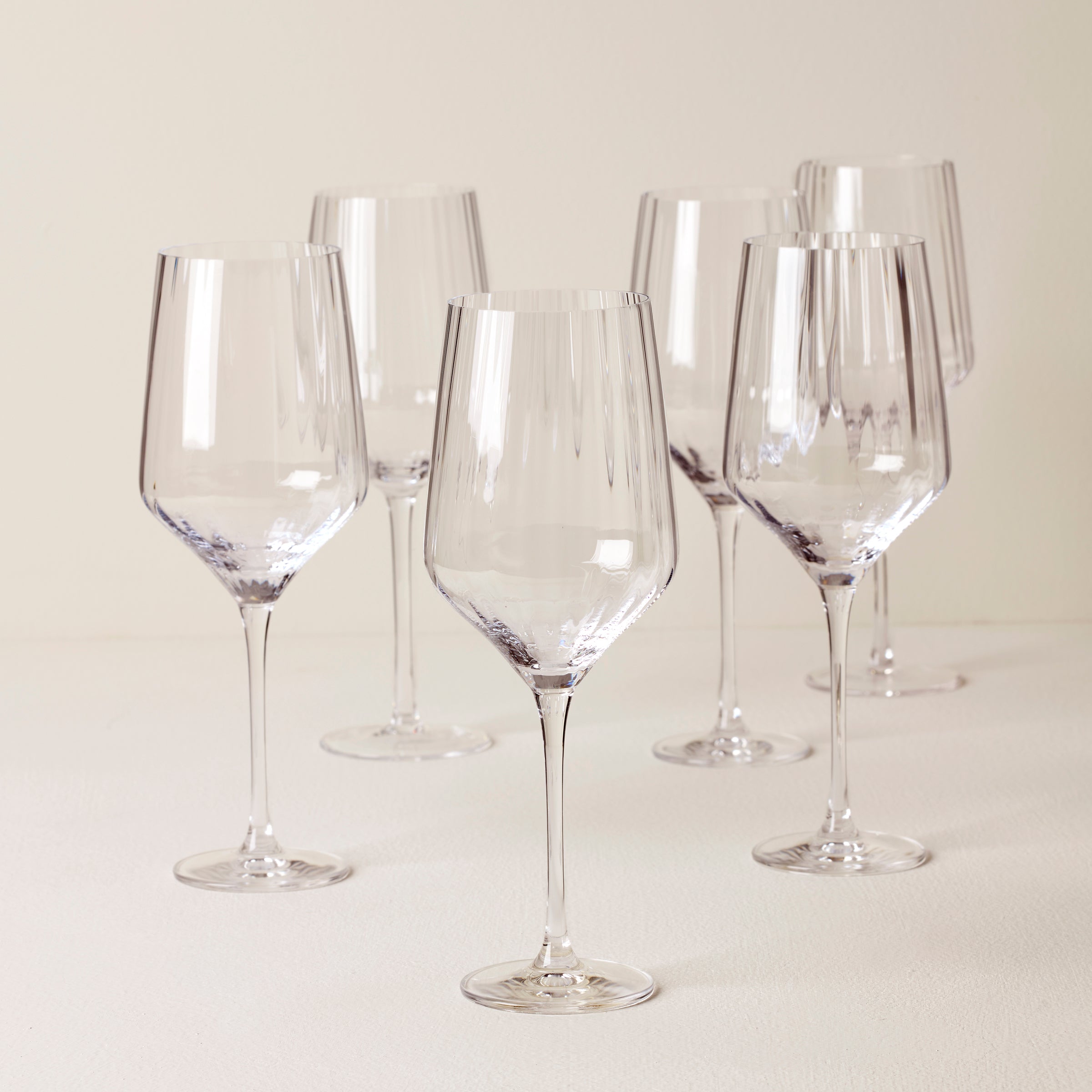 Lenox Premium Tuscany Classics Angled Optic Wine Glasses, Set of 6