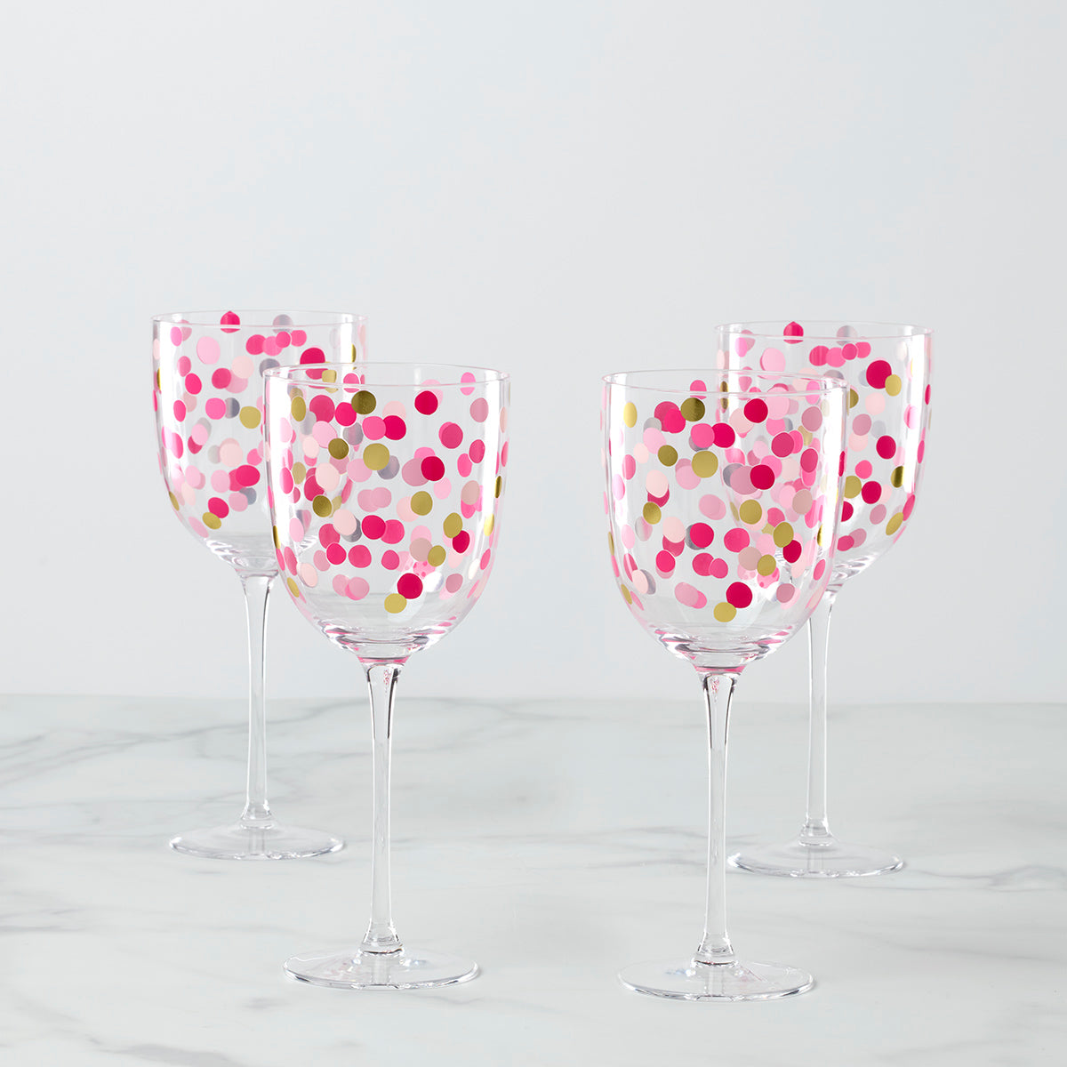 Lenox Premium It's Raining Confetti Wine Glasses, Set of 4