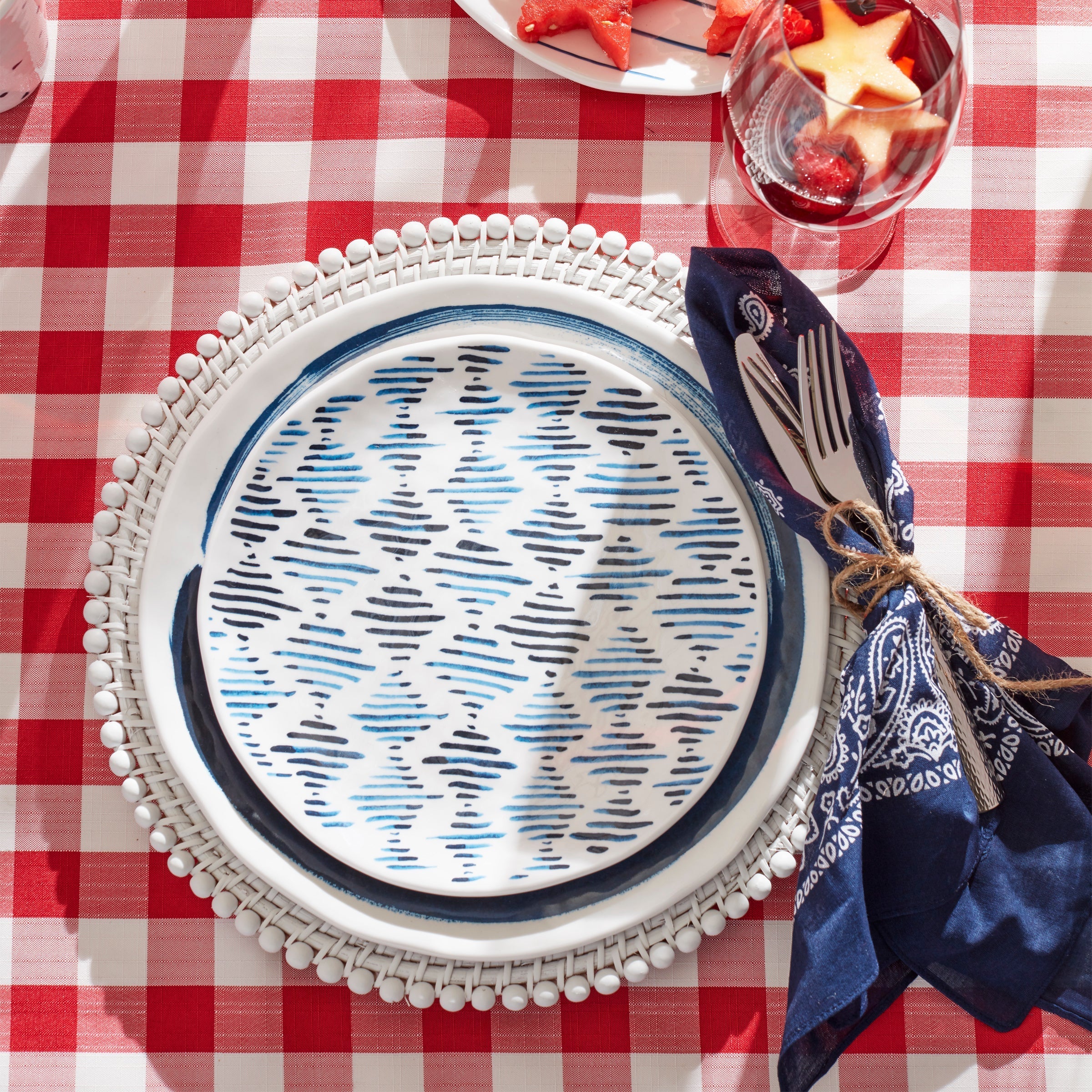 Lenox Premium Blue Bay Melamine Dinner Plates, Set of 4 - Image 8