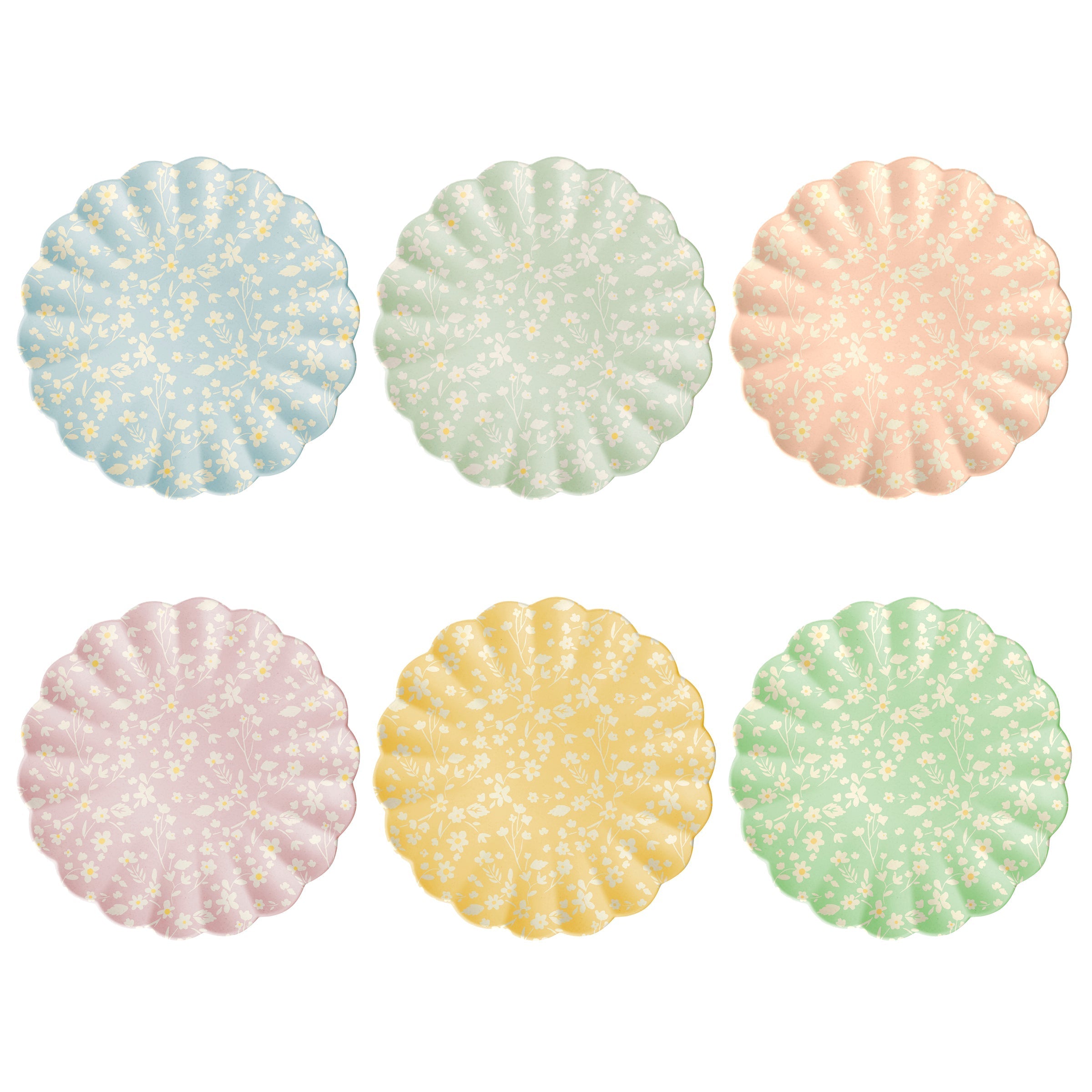 Lenox Premium Floral Assorted Bamboo Large Plates, Set of 6