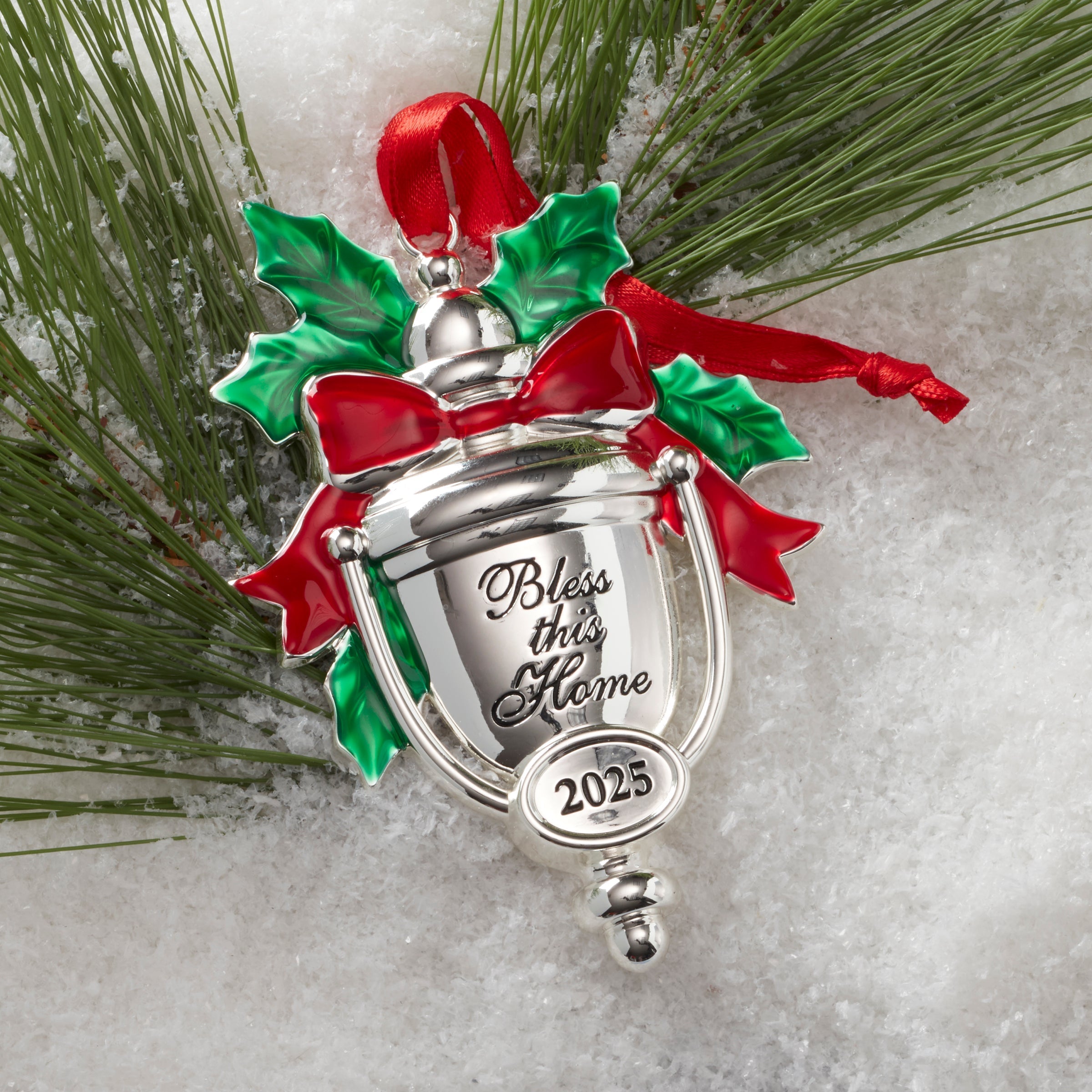 Lenox Premium 2026 Bless This Home Silverplate Ornament - Image 2