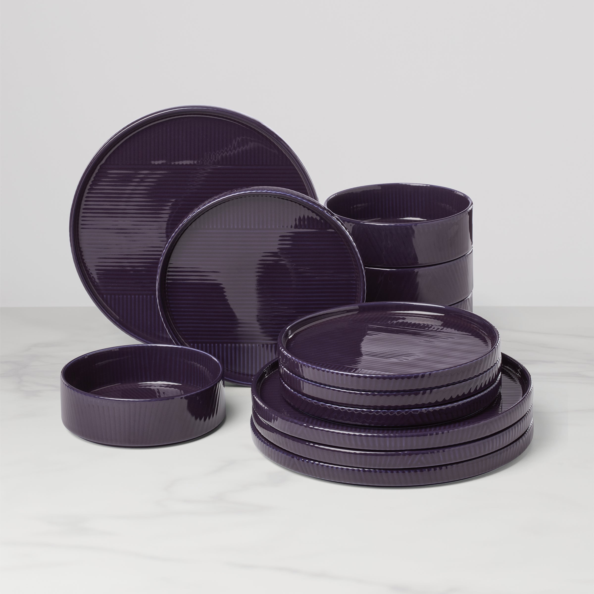 Lenox Premium Modulus Nightshade 12-Piece Dinnerware Set