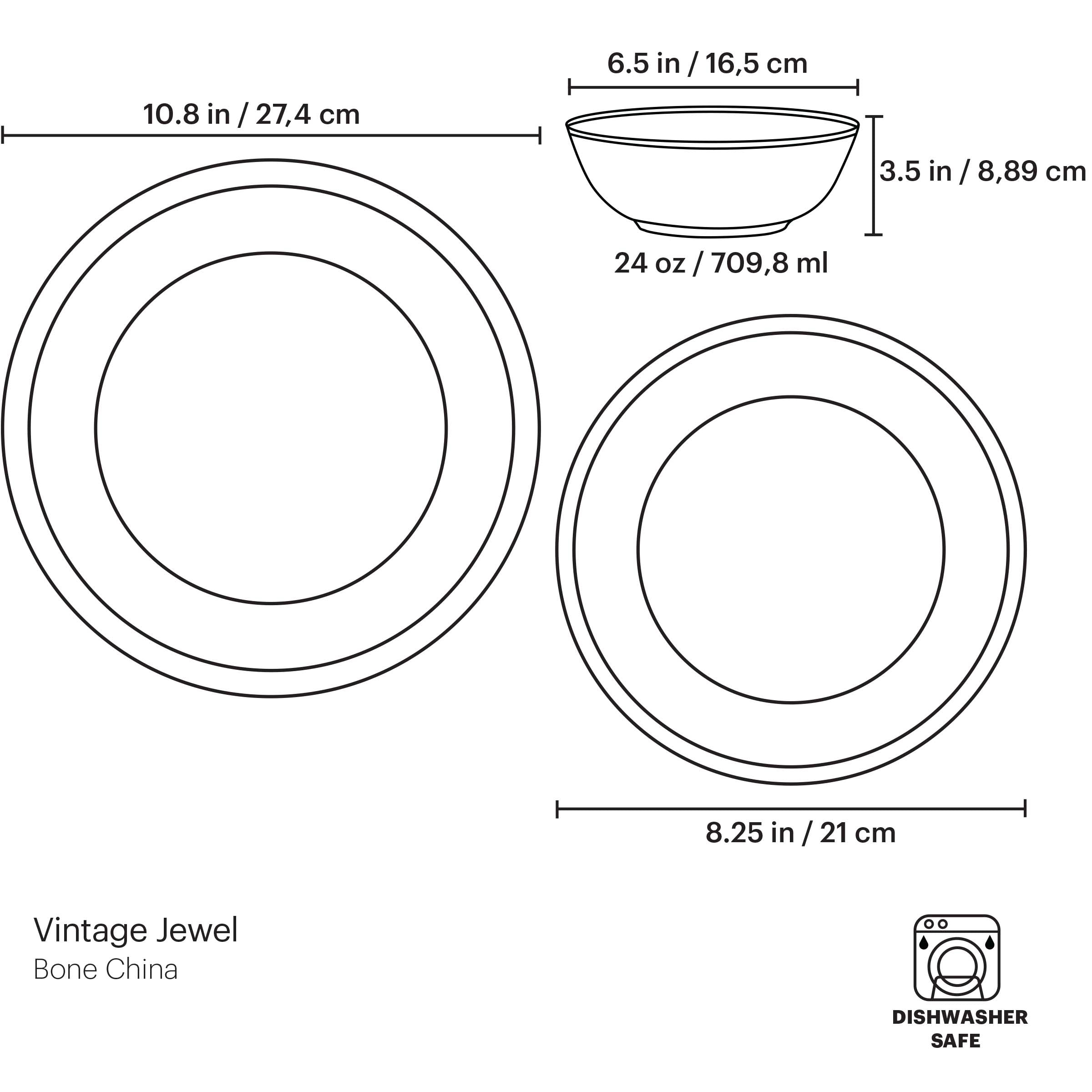 Lenox Premium Vintage Jewel 3-Piece Place Setting - Image 4