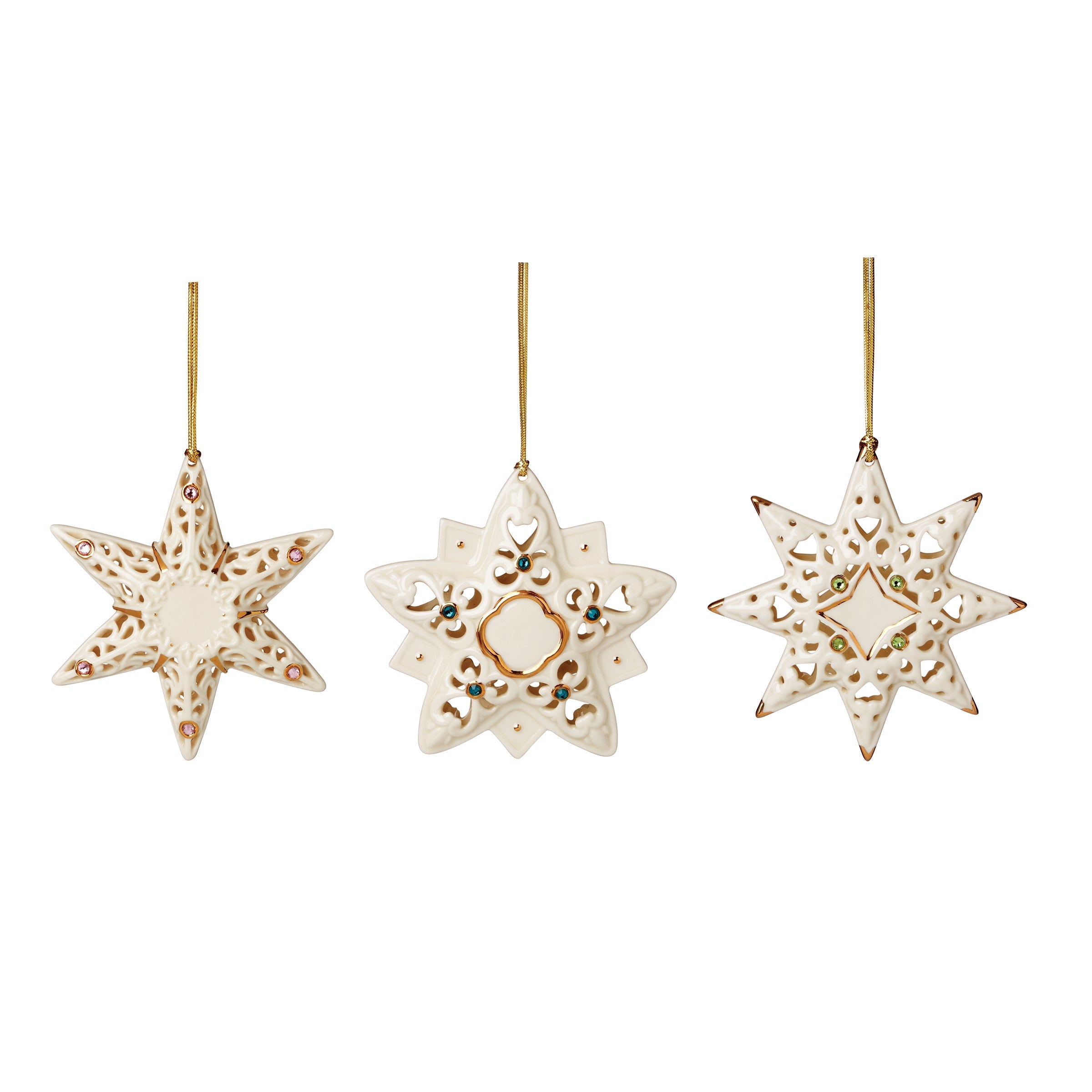 Lenox Premium Pierced Star Ornaments Set of 3 - Image 2