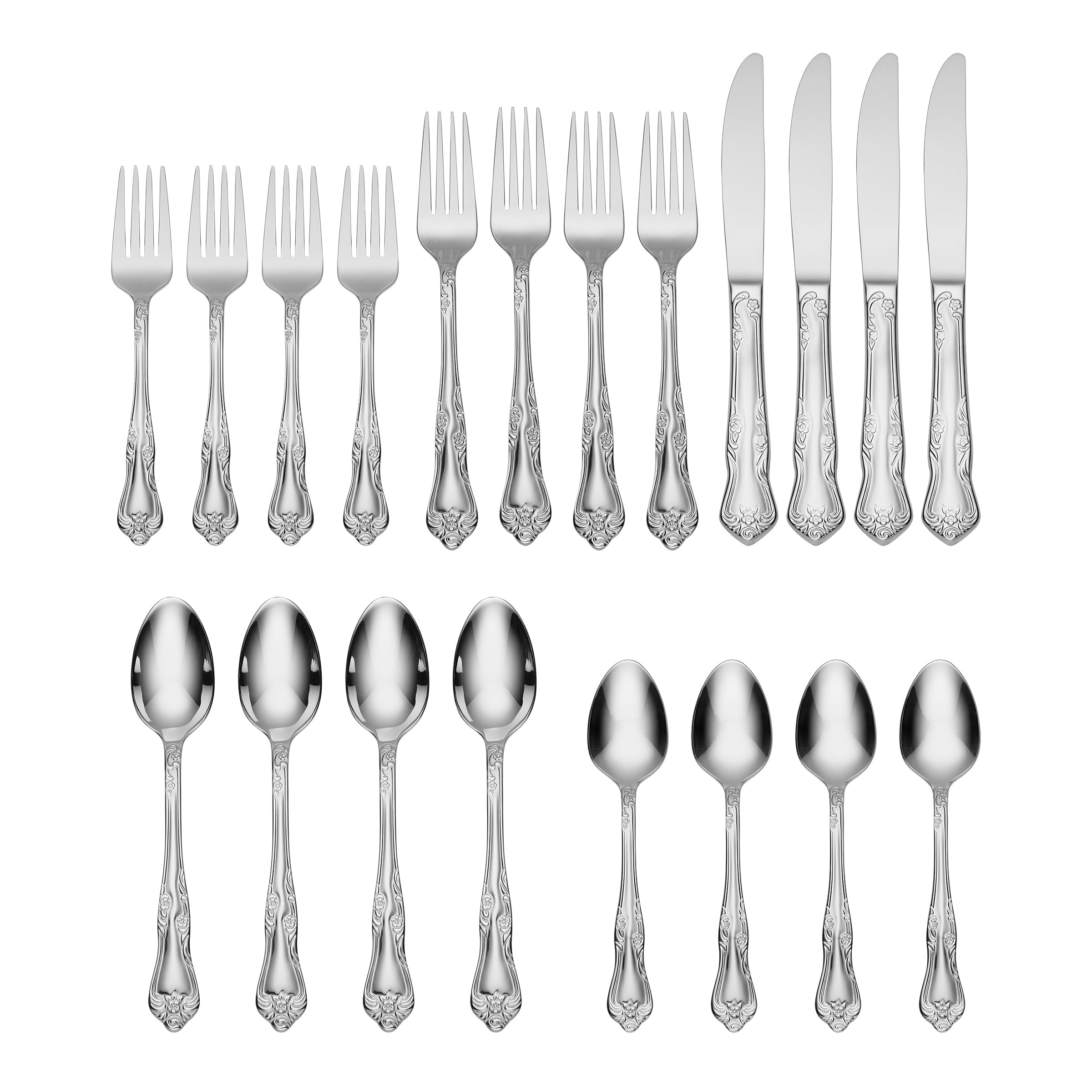 Lenox Premium Azalea 20-Piece Flatware Set - Image 2