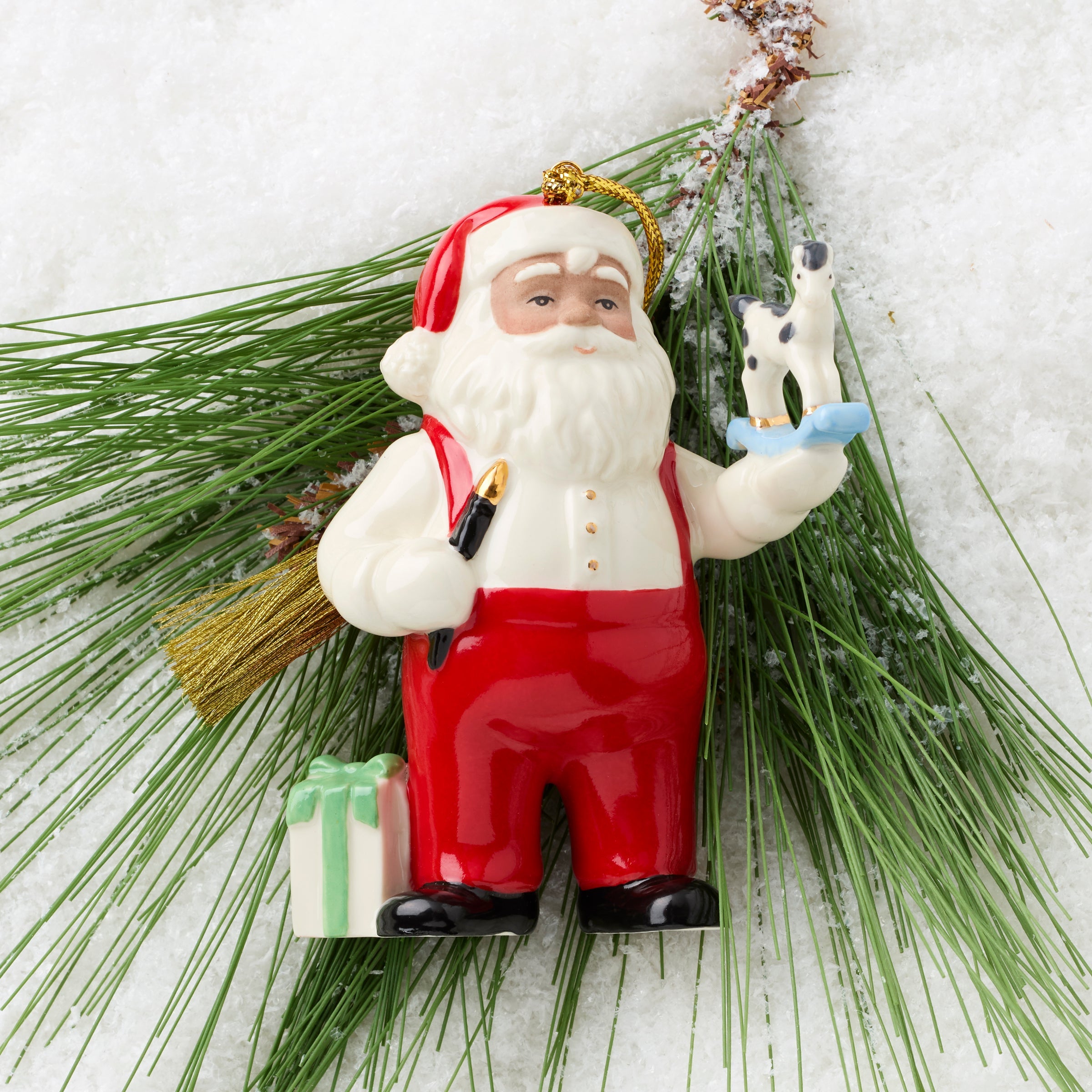 Lenox Premium African American Santa Workshop Ornament - Image 3