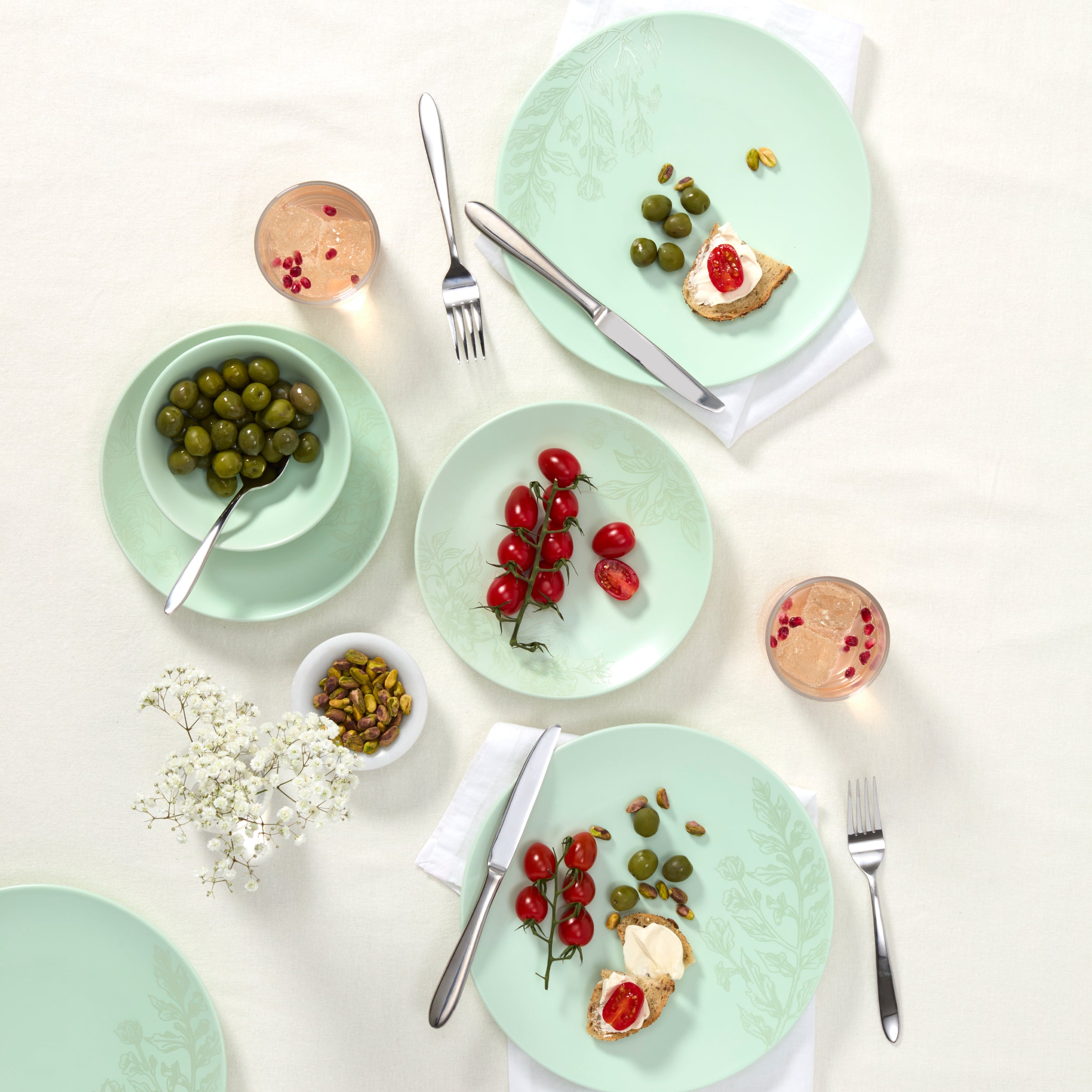 Lenox Premium Roseto Soft Sage 12-Piece Dinnerware Set - Image 3
