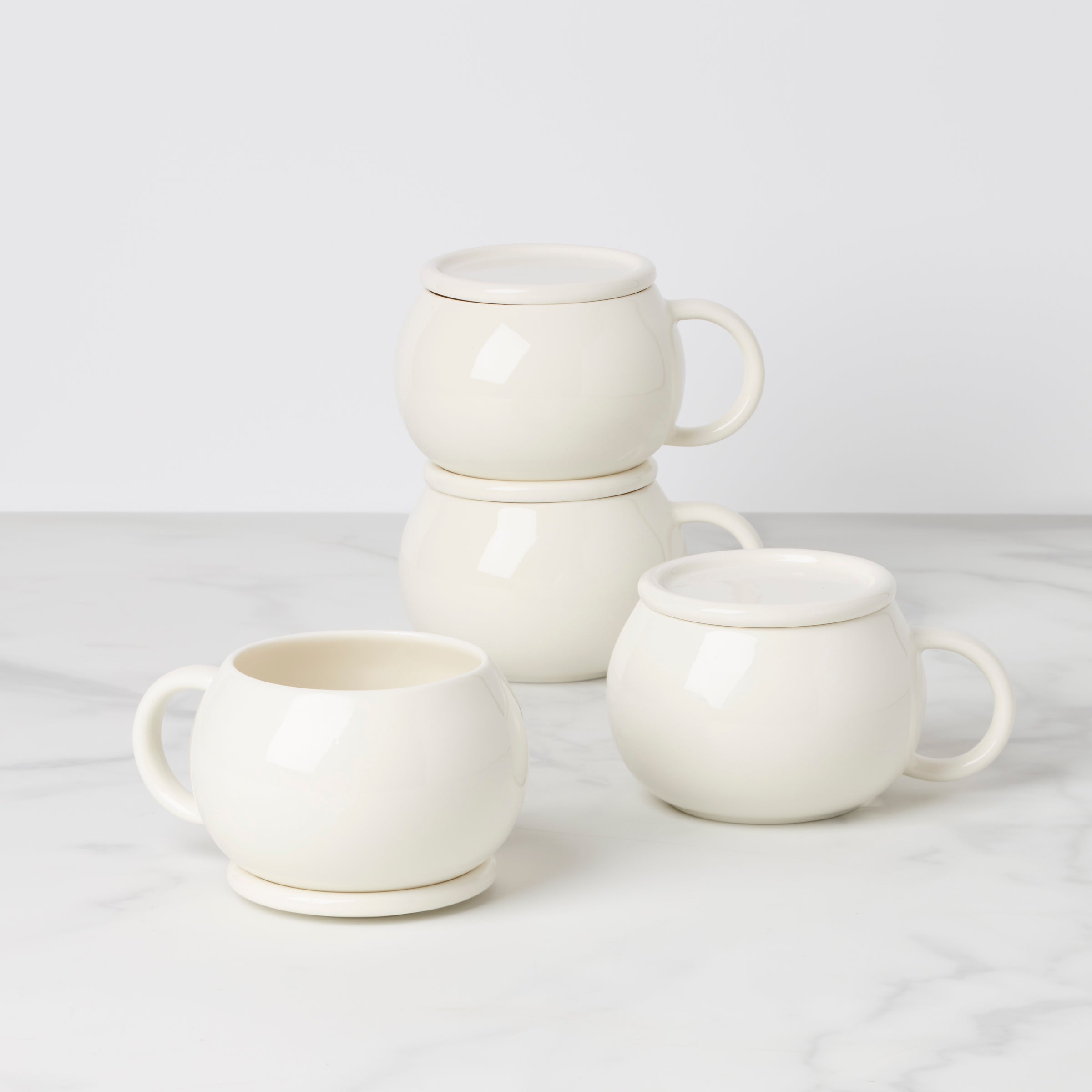 Lenox Premium Quirk Mugs with Coaster, Set of 4