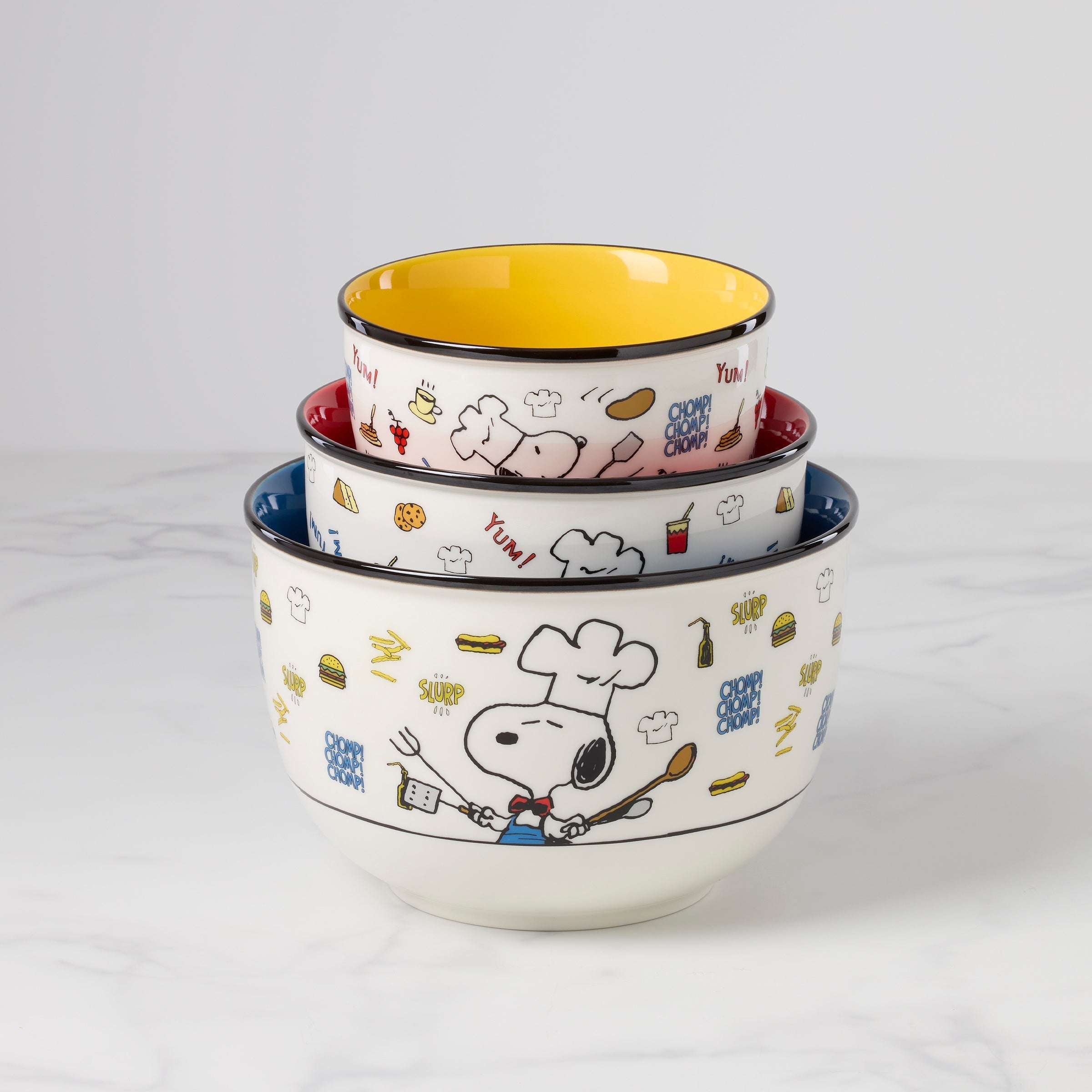 Lenox Premium Chef Snoopy 3-Piece Bowl Set - Image 2