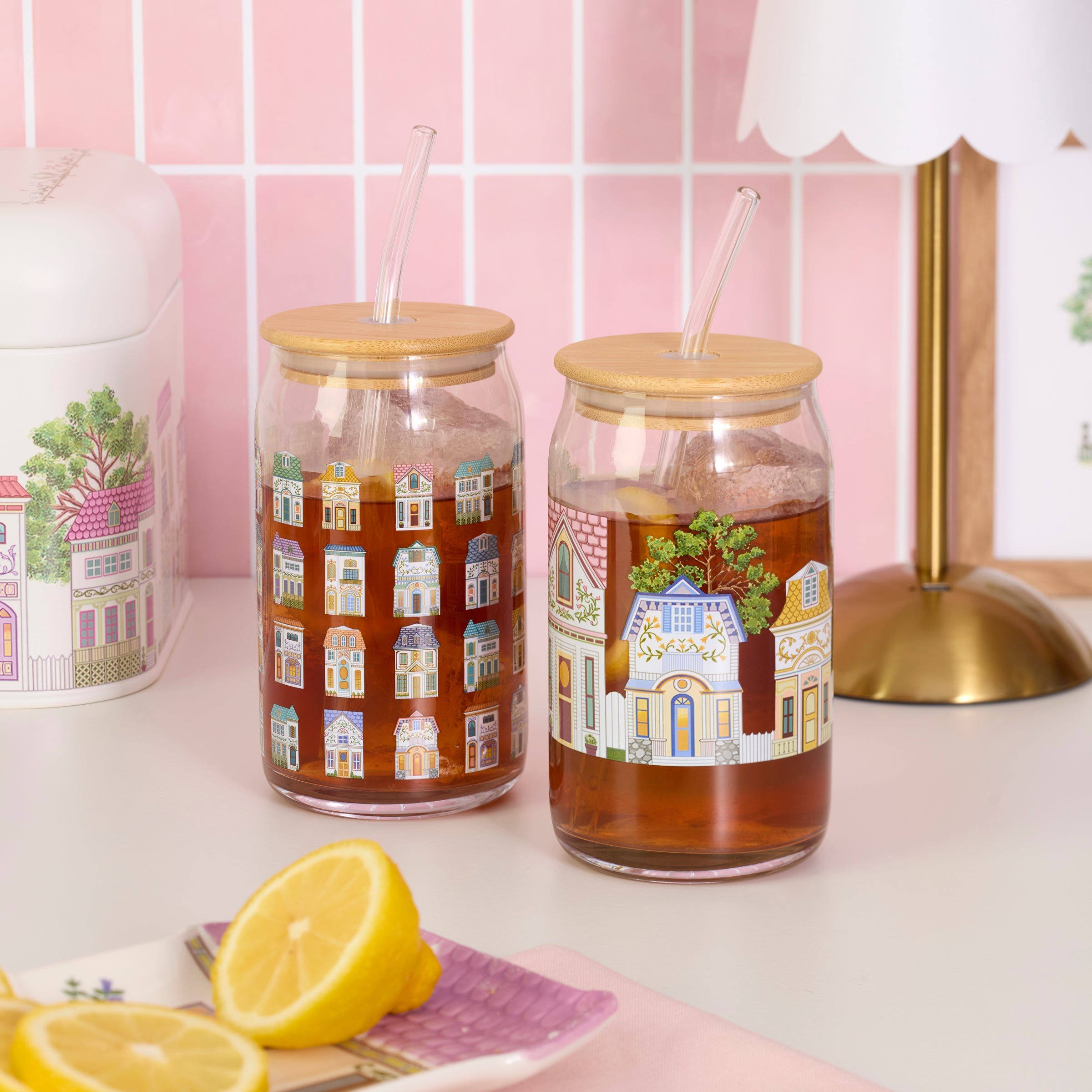 Lenox Premium Lenox Spice Village Can Cooler Glasses, Set of 2 - Image 3
