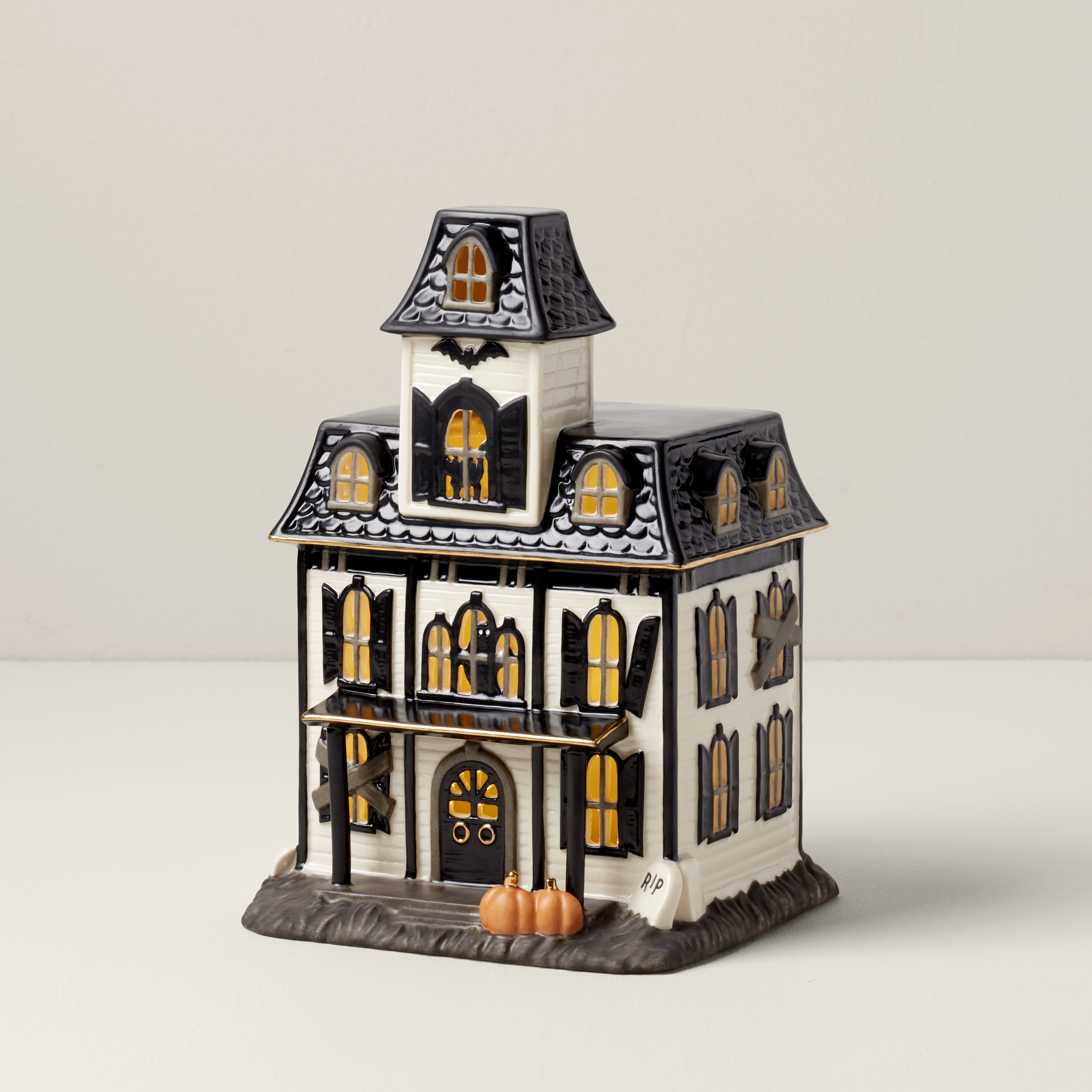 Lenox Premium Vintage Halloween Lit House Figurine - Image 2