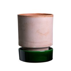 Alternative view of Lenox Premium Hoff Raw Rosa & Glazed Emerald Green 8cm Pots, Set of 2