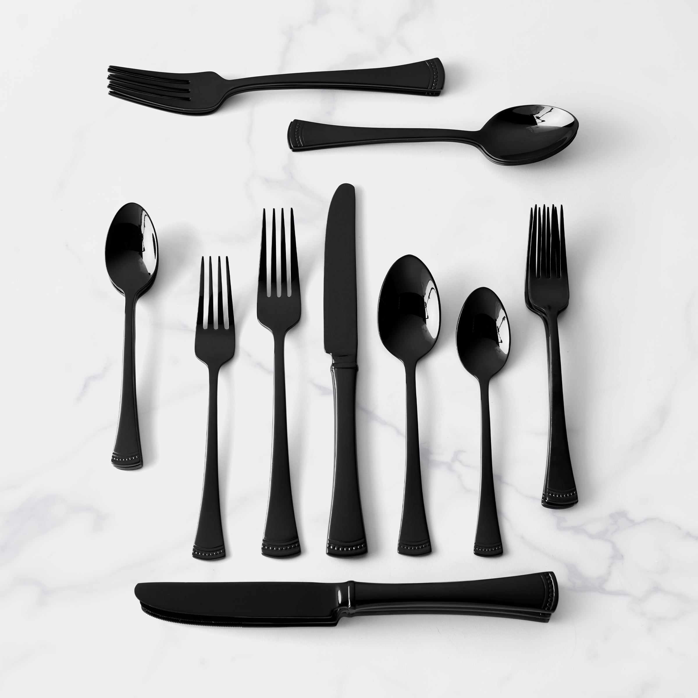 Lenox Premium Portola Black Mirror 20-Piece Flatware Set - Image 2
