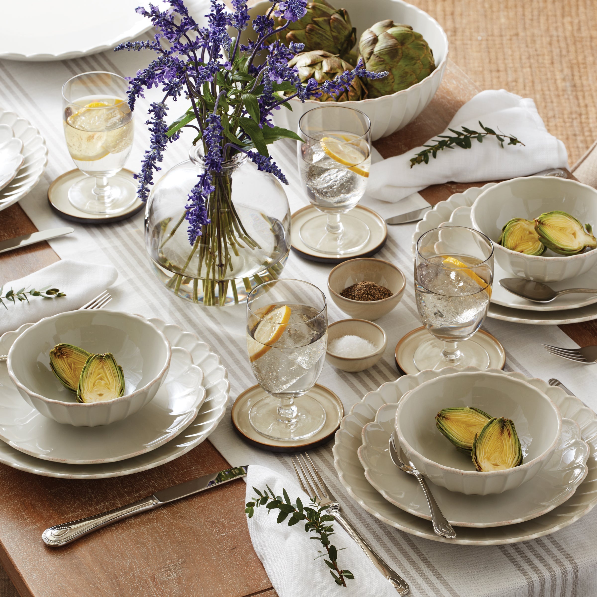Lenox Premium French Perle Scallop White Accent Plates, Set of 4 - Image 14