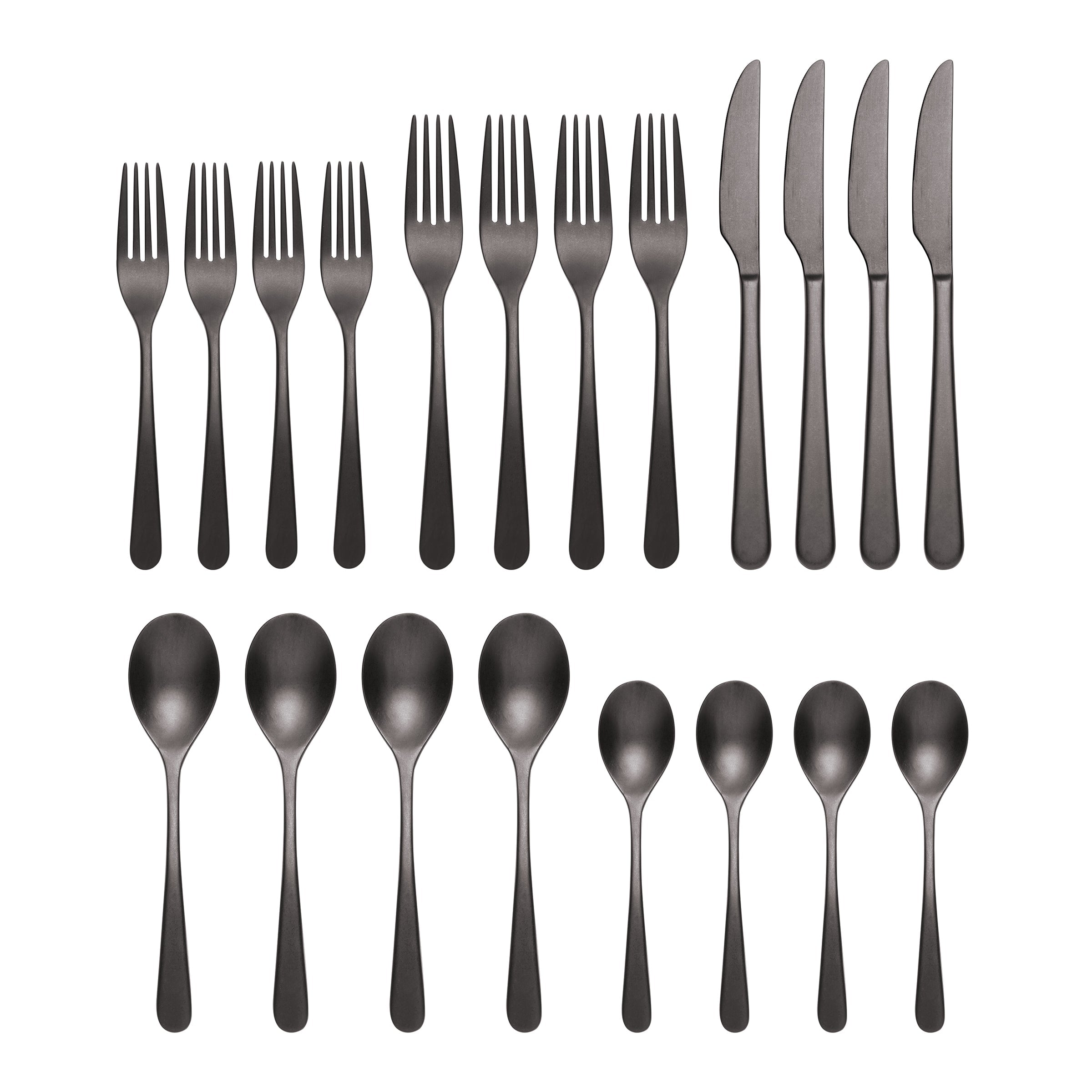 Lenox Premium Kenbrook Black Vintage 20-Piece Flatware Set - Image 3