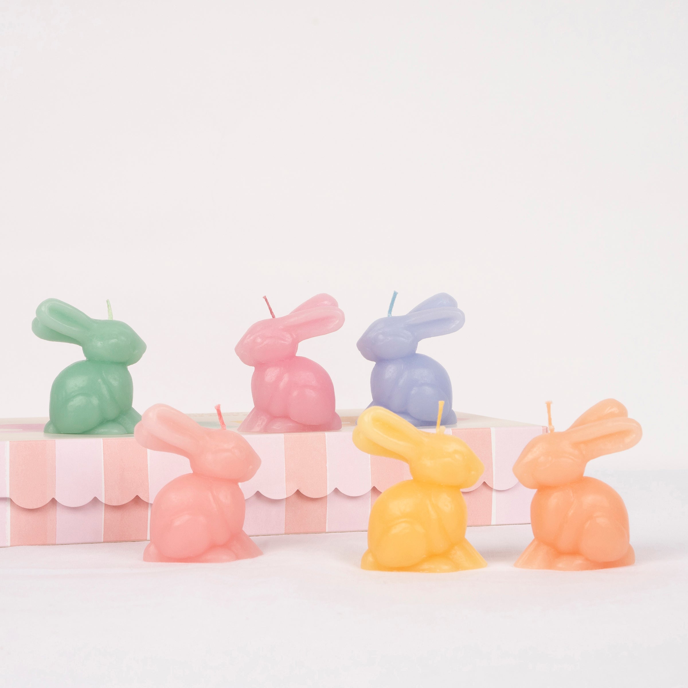 Lenox Premium Rainbow Mini Bunny Candles, Set of 6 - Image 2