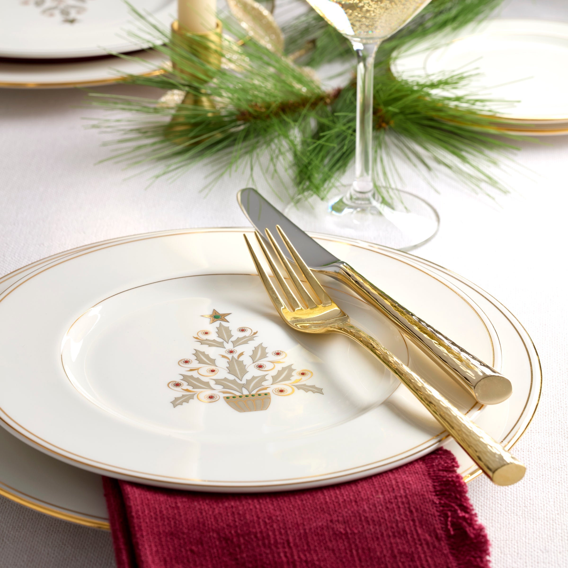 Lenox Premium Federal Gold Tree Accent Plates, Set of 4 - Image 2