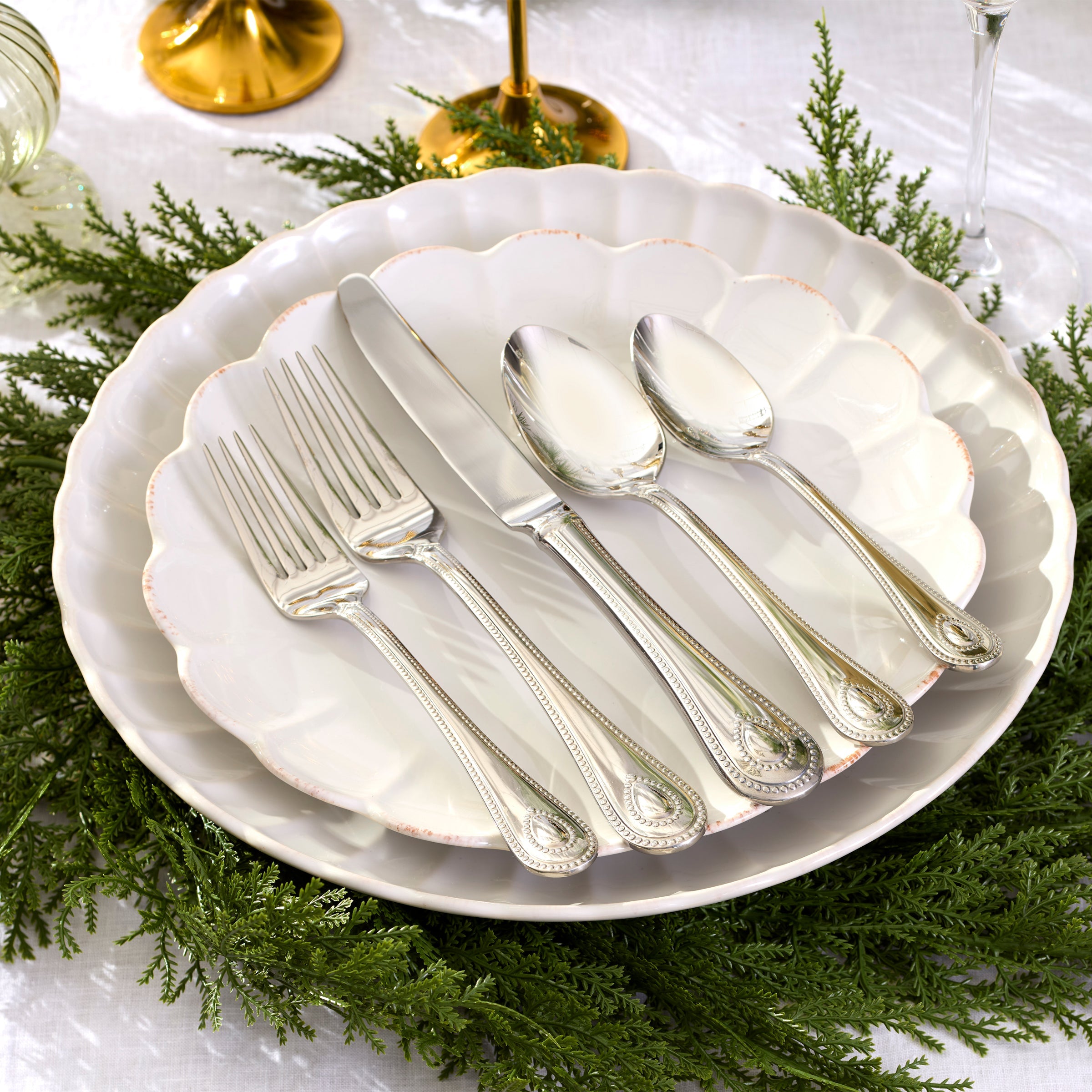 Lenox Premium French Perle Scallop White Dinner Plates, Set of 4 - Image 7