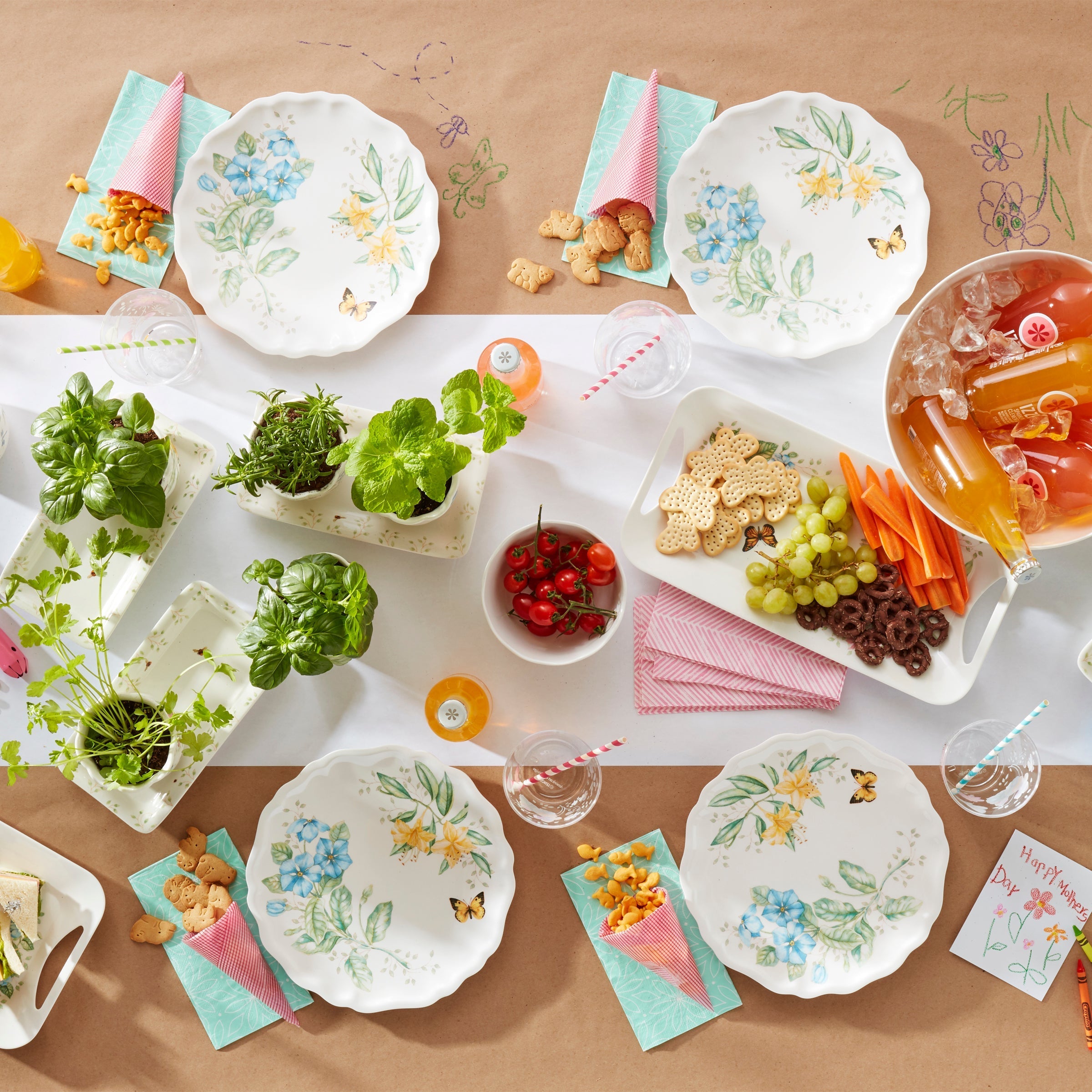 Lenox Premium Butterfly Meadow Melamine Hors d'Oeuvres Tray - Image 3