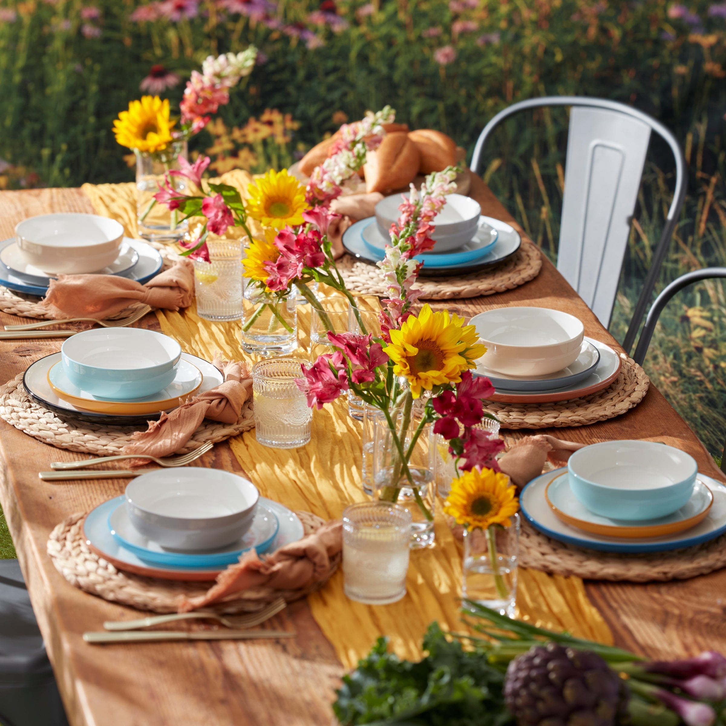 Lenox Premium 24 Seven Colors Sunbaked 12-Piece Dinnerware Set - Image 4