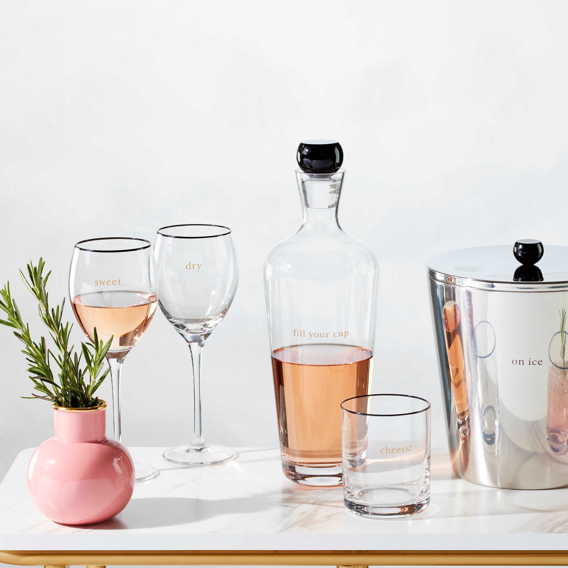 Lenox Premium Cheers To Us Sweet & Dry Wine Glasses, Set of 2 - Image 2