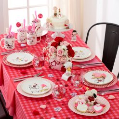 Alternative view of Lenox Premium Gingham Red Dinner Plates, Set of 4
