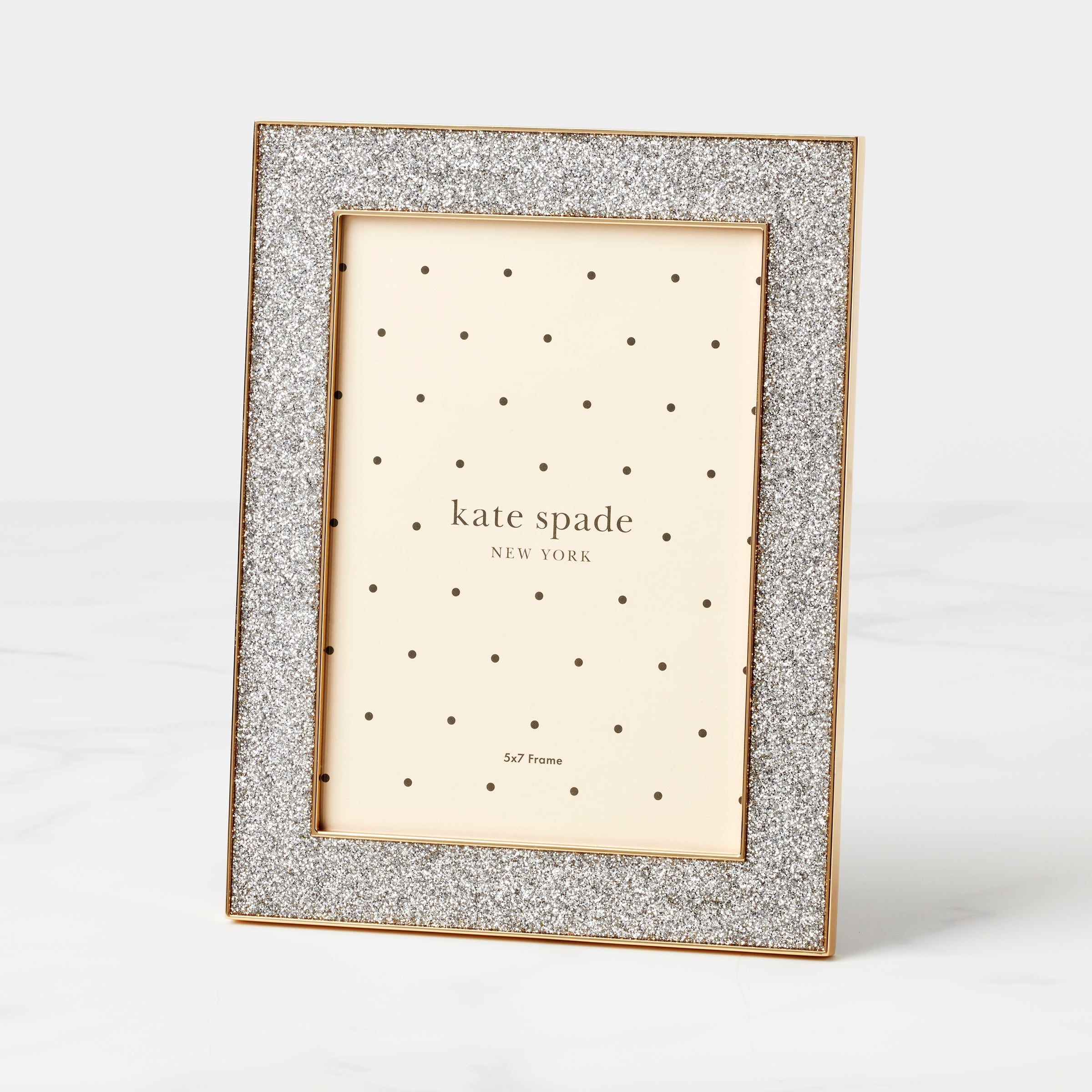 Lenox Premium Sitting Pretty Silver Glitter 5x7 Photo Frame
