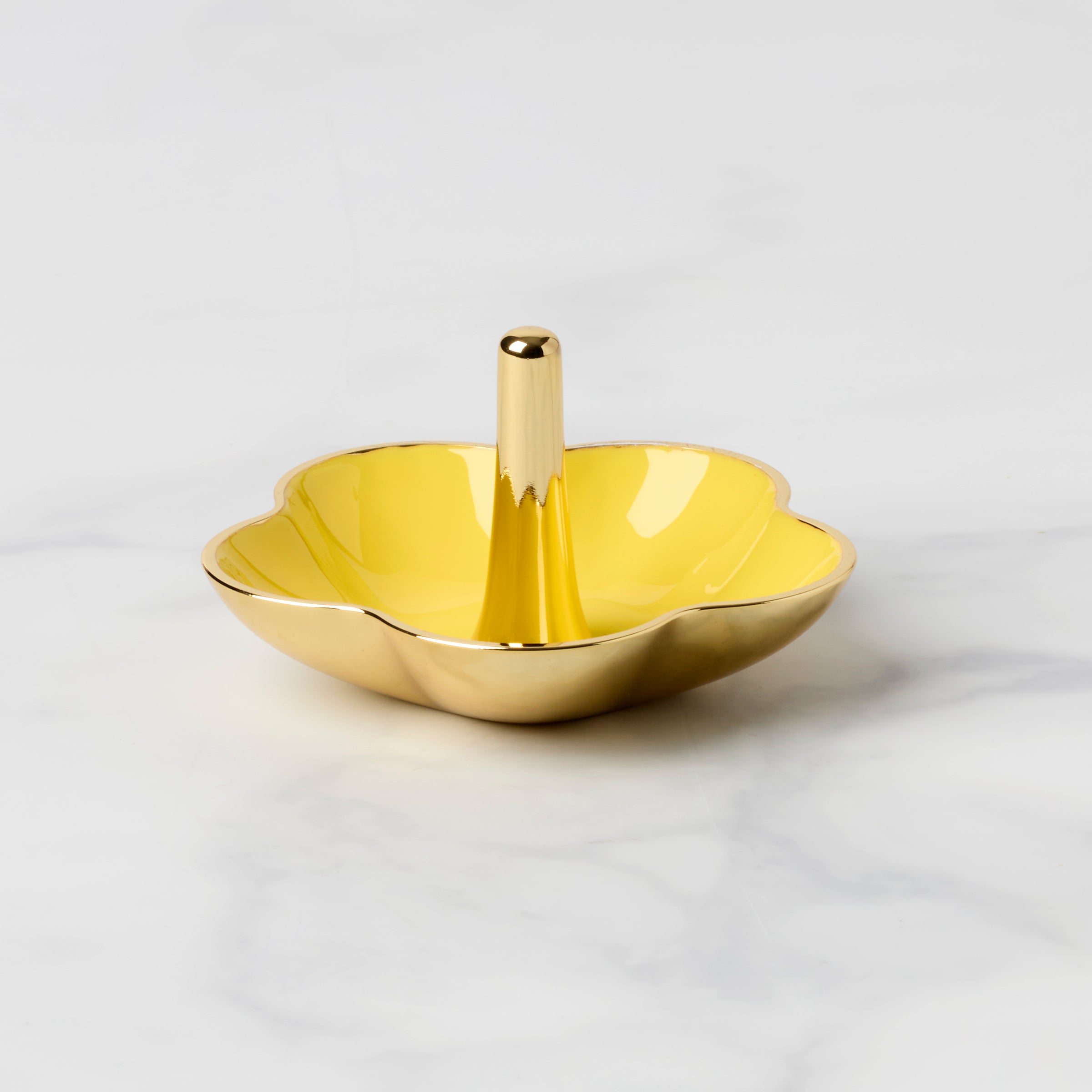 Lenox Premium Make It Pop Yellow Metal Ring Dish